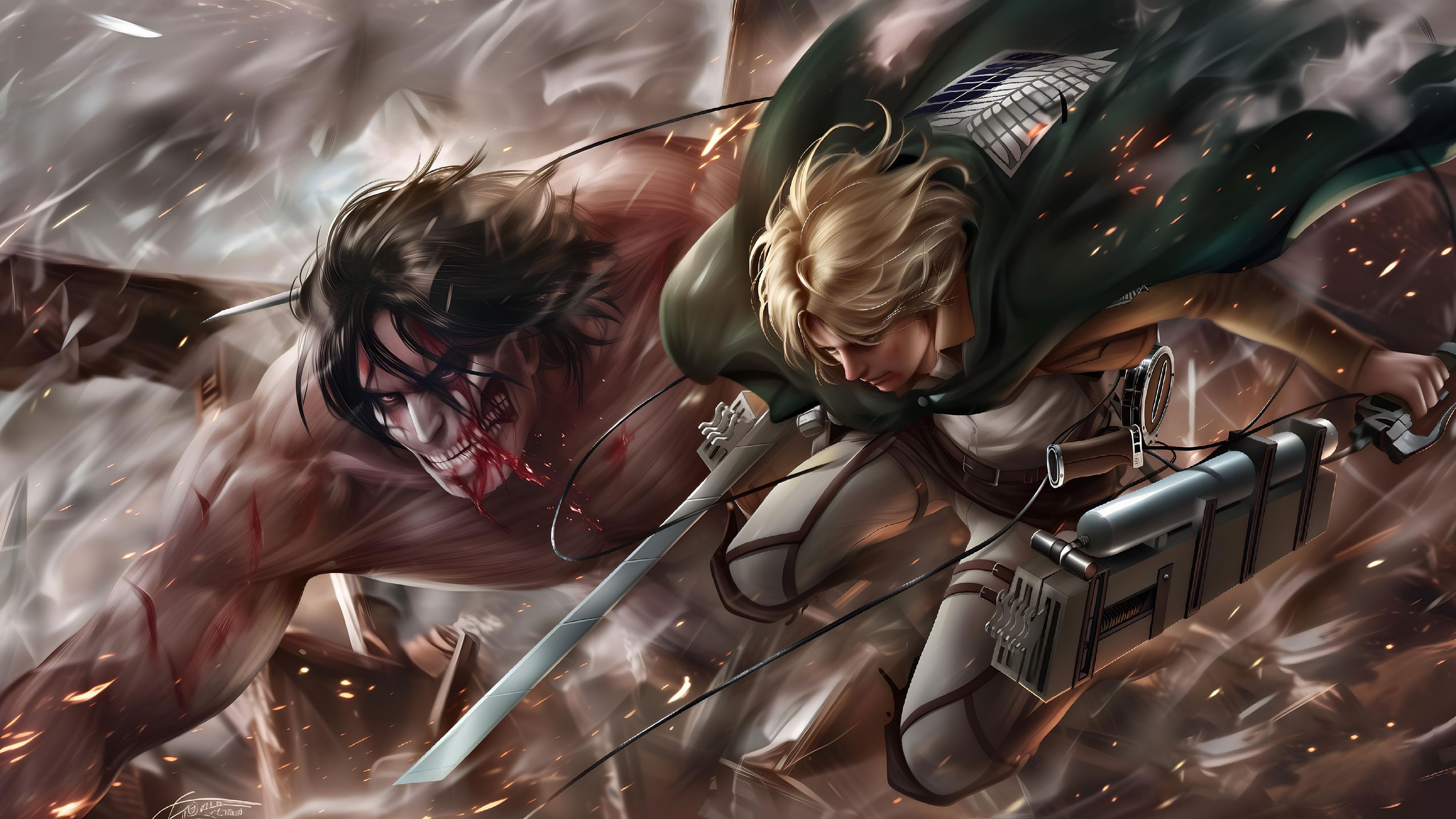 5120x2880 Attack on Titan Wallpaper and Background