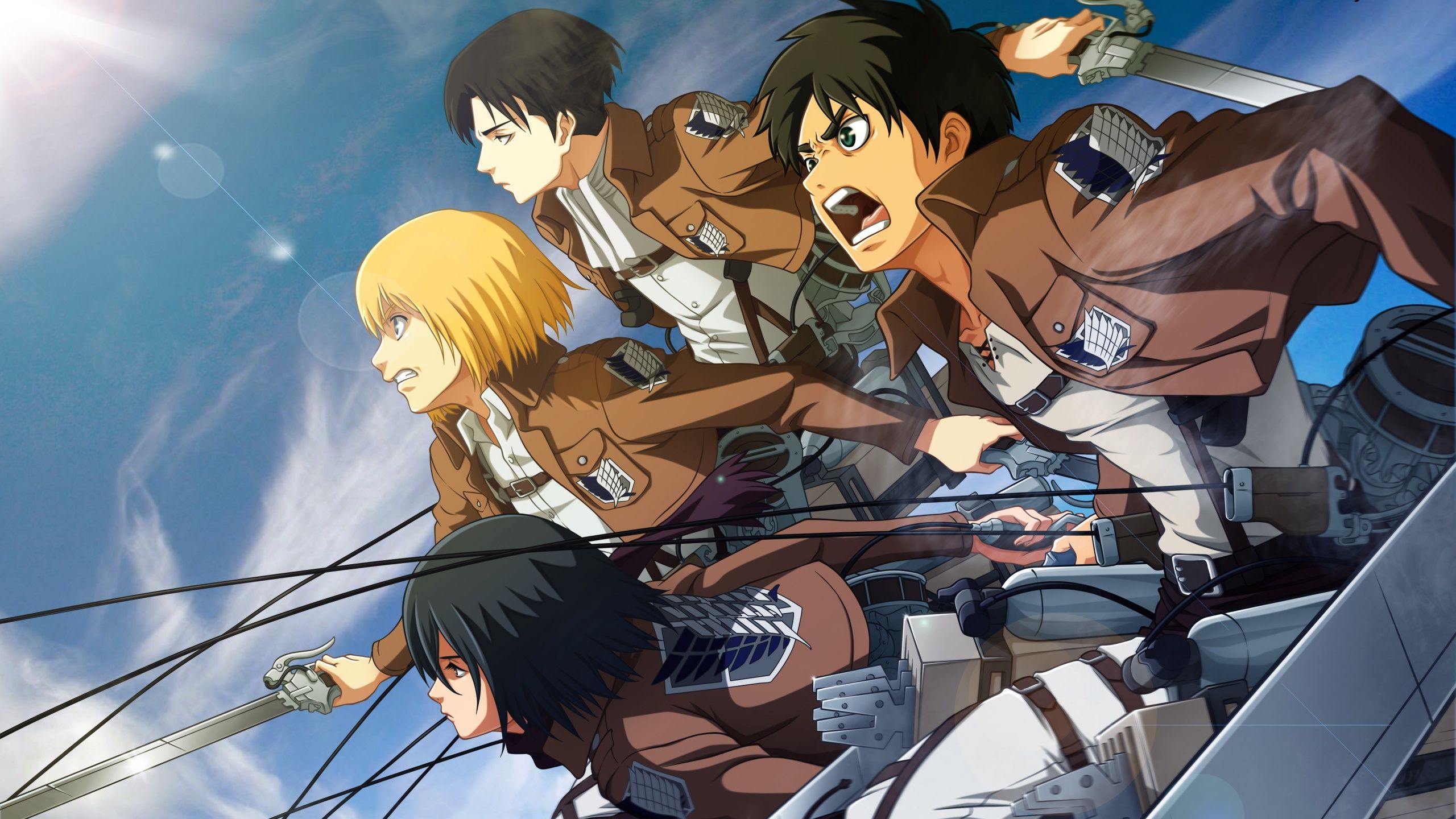 2560x1440 Attack on Titan Wallpaper 4K, Anime series, Levi Ackerman