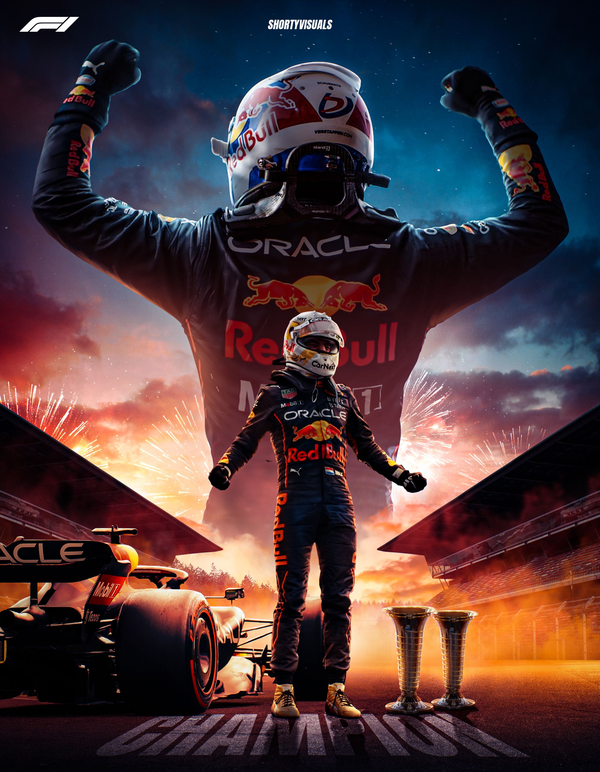2100x2700 Max Verstappen 2022 Drivers World Champion Poster