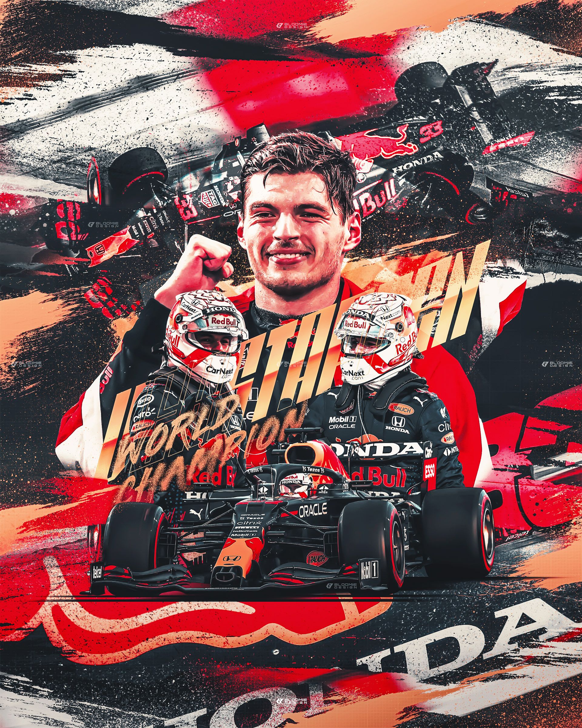 1920x2400 Max Verstappen 2021 World Champion Poster (1). Image - Behance