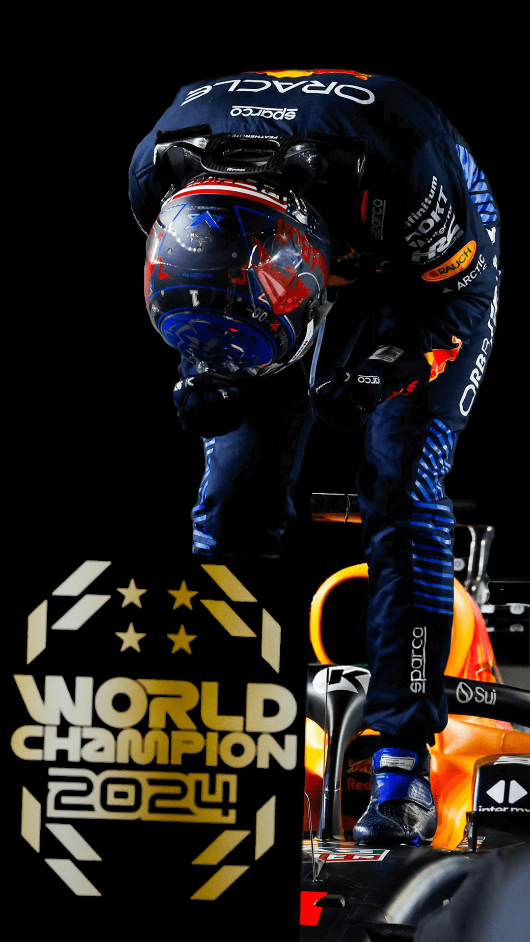 1080x1920 Max Verstappen 2024 F1 World Champion [1080x1920] AMOLED Background