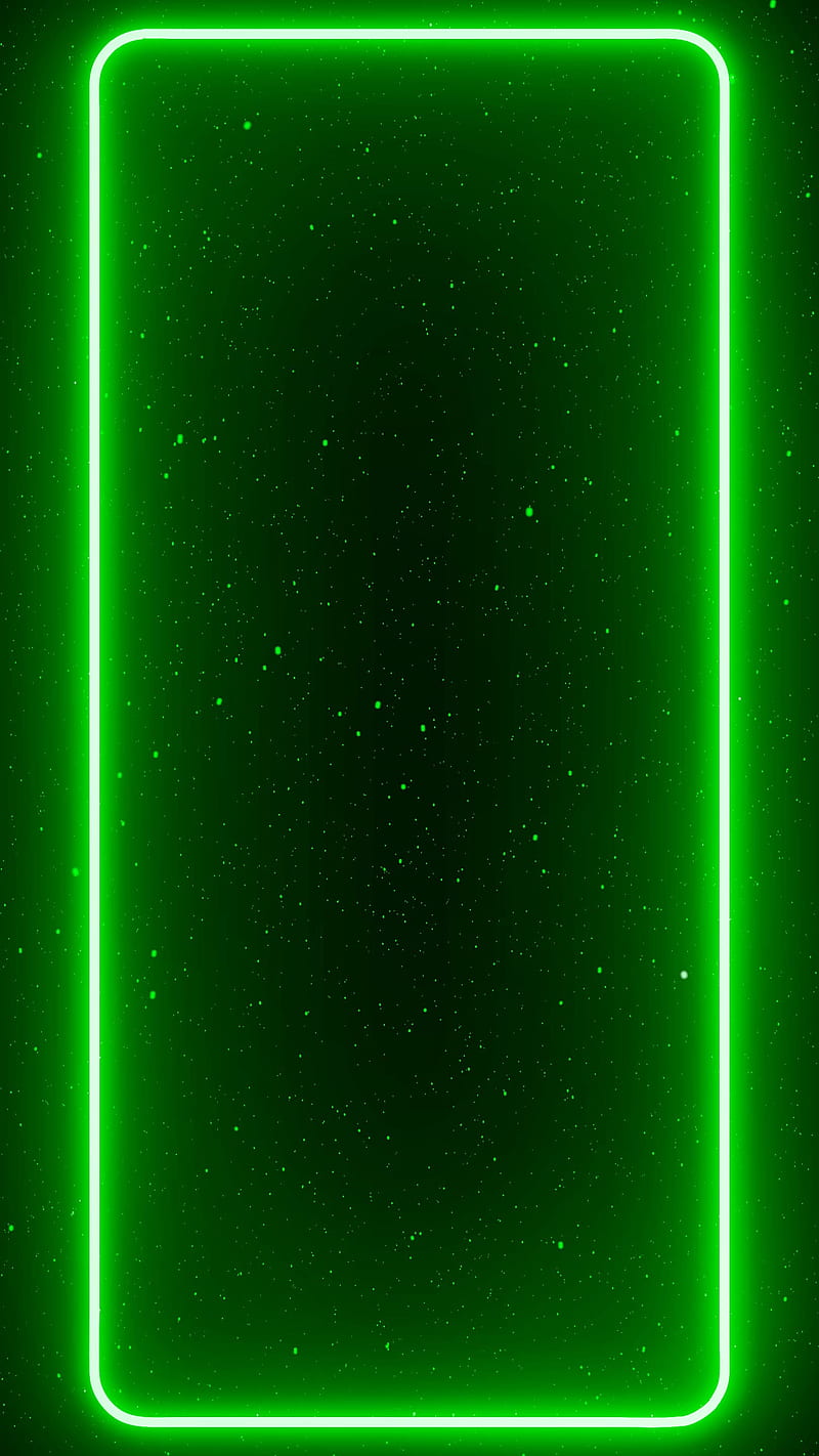 800x1422 NEON GREEN VECTOR, FRAME, FLOWER, NEON, GREEN, HD wallpaper