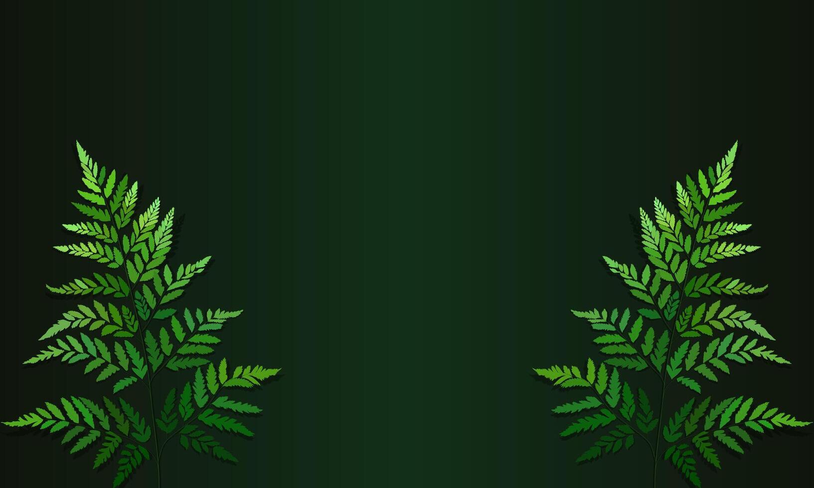 1633x980 Tropical green leaves dark green background. natural decorative border frame with copy space. artistic creative banner