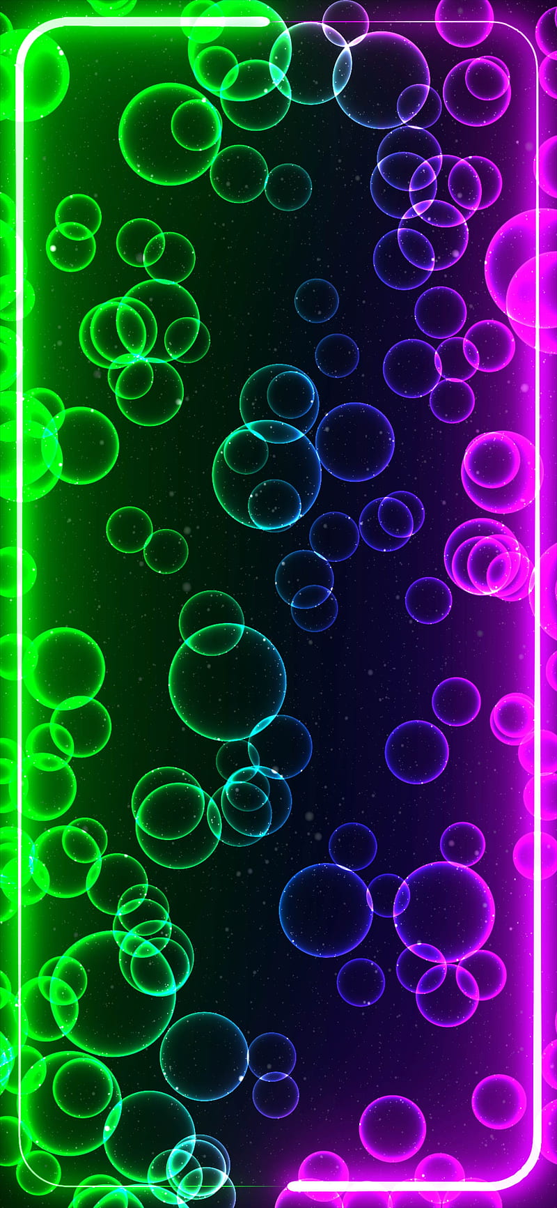 800x1733 HD neon green frame wallpaper