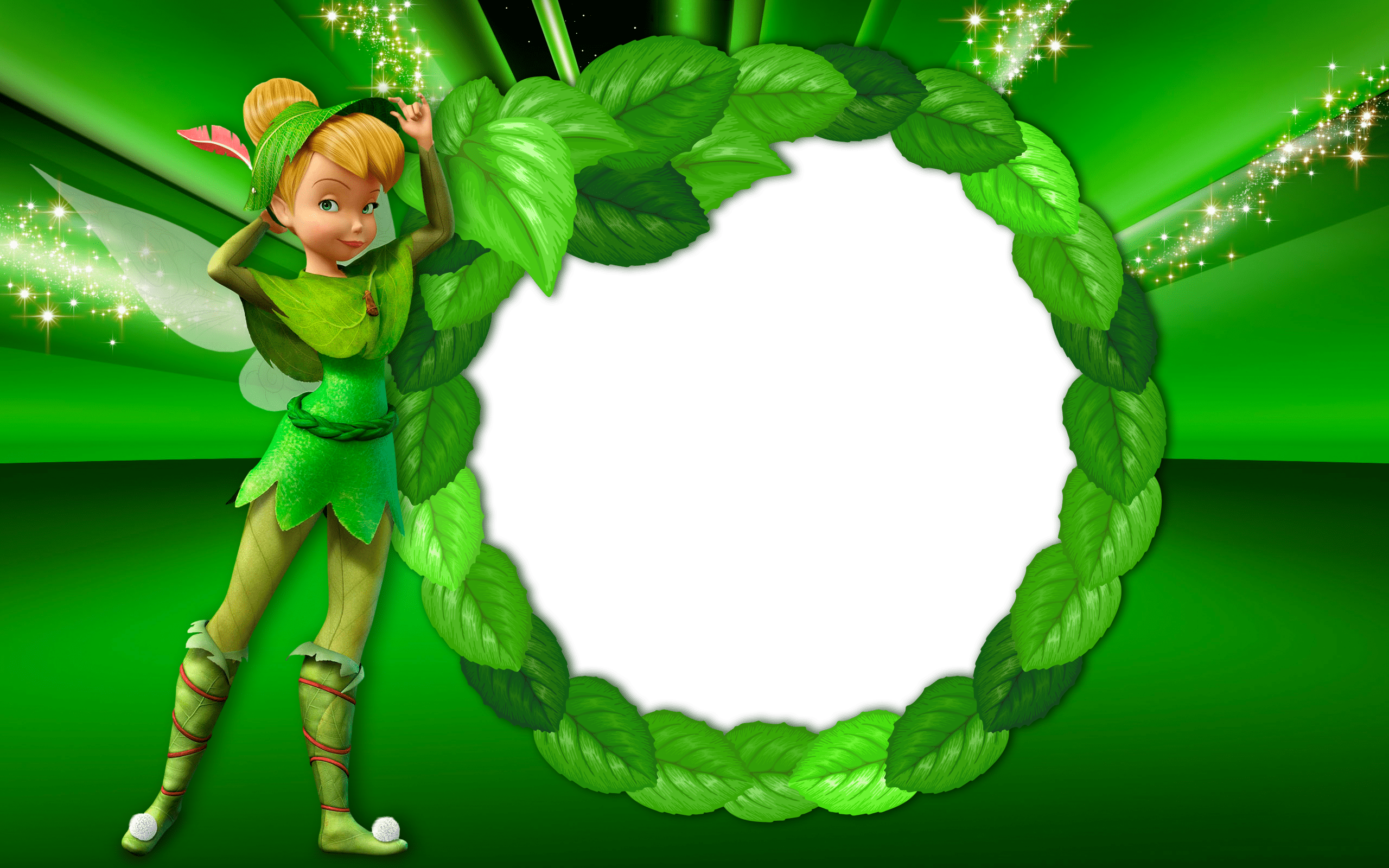 2560x1600 Tinkerbell Green Transparent Kids Frame​-Quality Free Image and Transparent PNG Clipart
