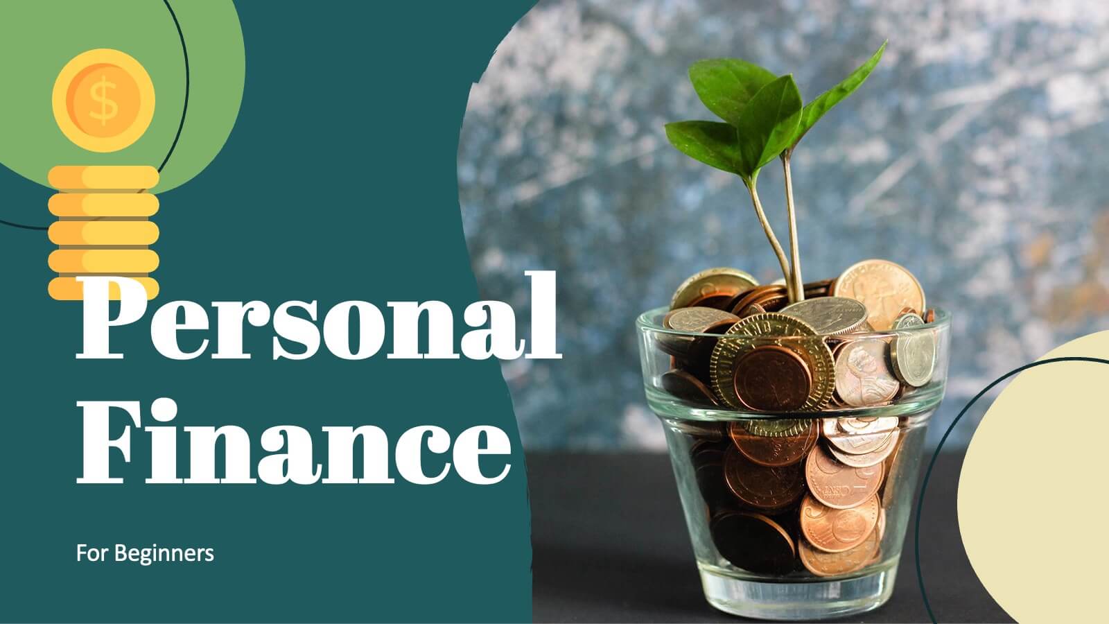1600x900 Personal Finance for Beginners Powerpoint Template and Google Slides Theme