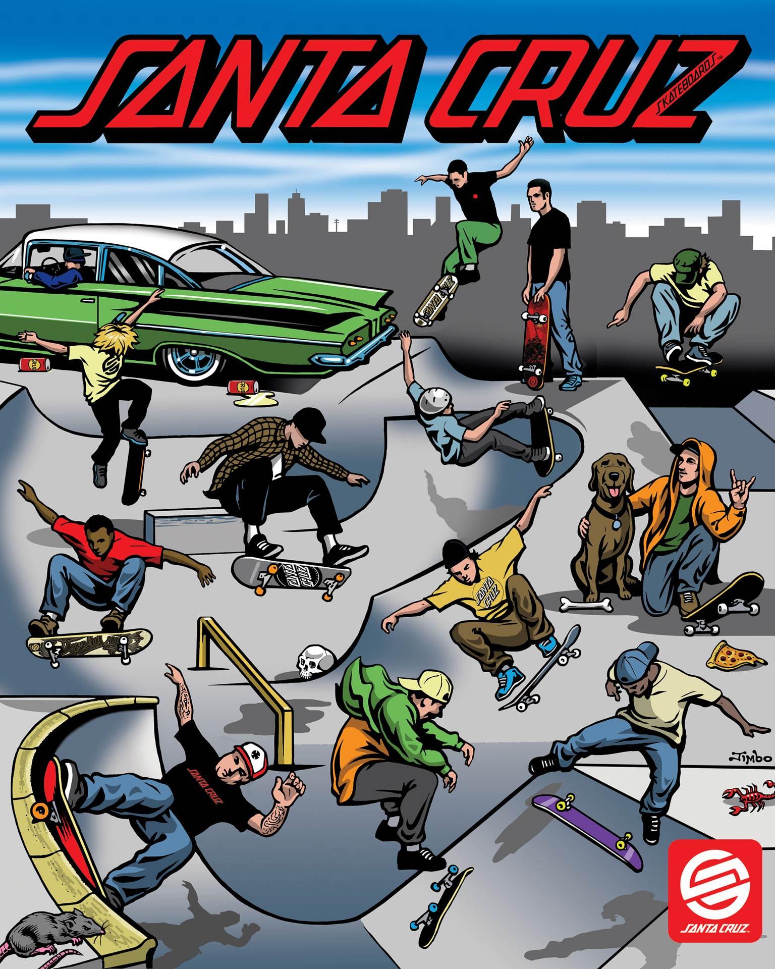 1536x1920 Santa Cruz Skateboard Logo Phone Wallpaper