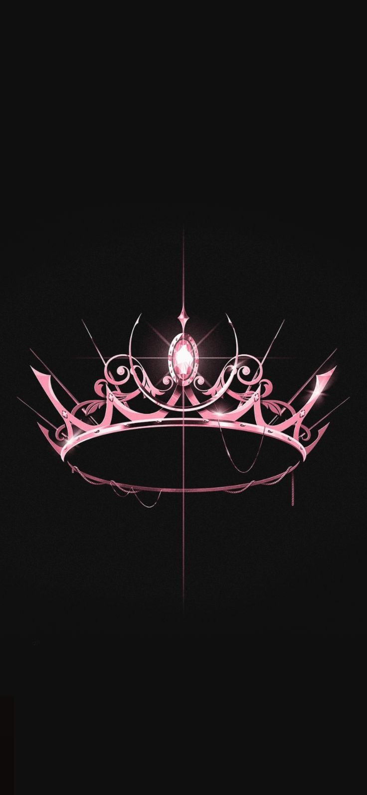 736x1594 Stunning BLACKPINK The Album Wallpaper. Pink crown on dark background, Black and pink crown art
