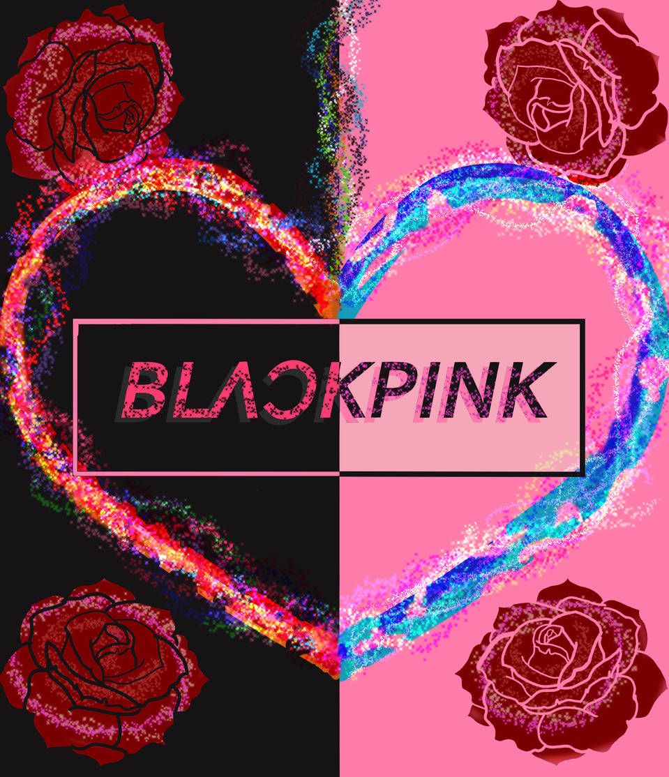 959x1114 Download Caption: Glamorous Blackpink Logo on a Dark Background Wallpaper