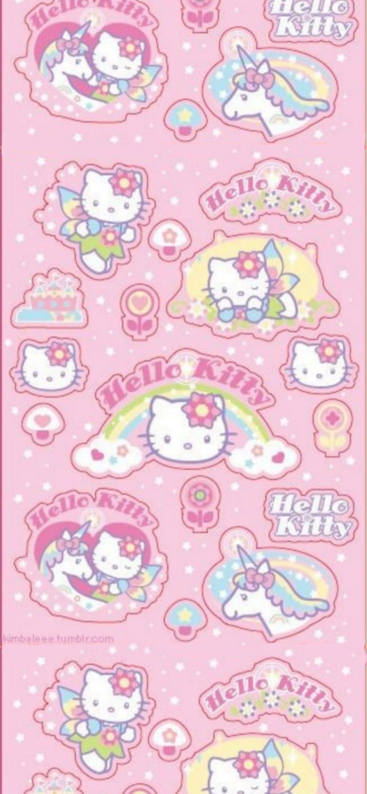 736x1591 Hello Kitty Pastel Wallpaper