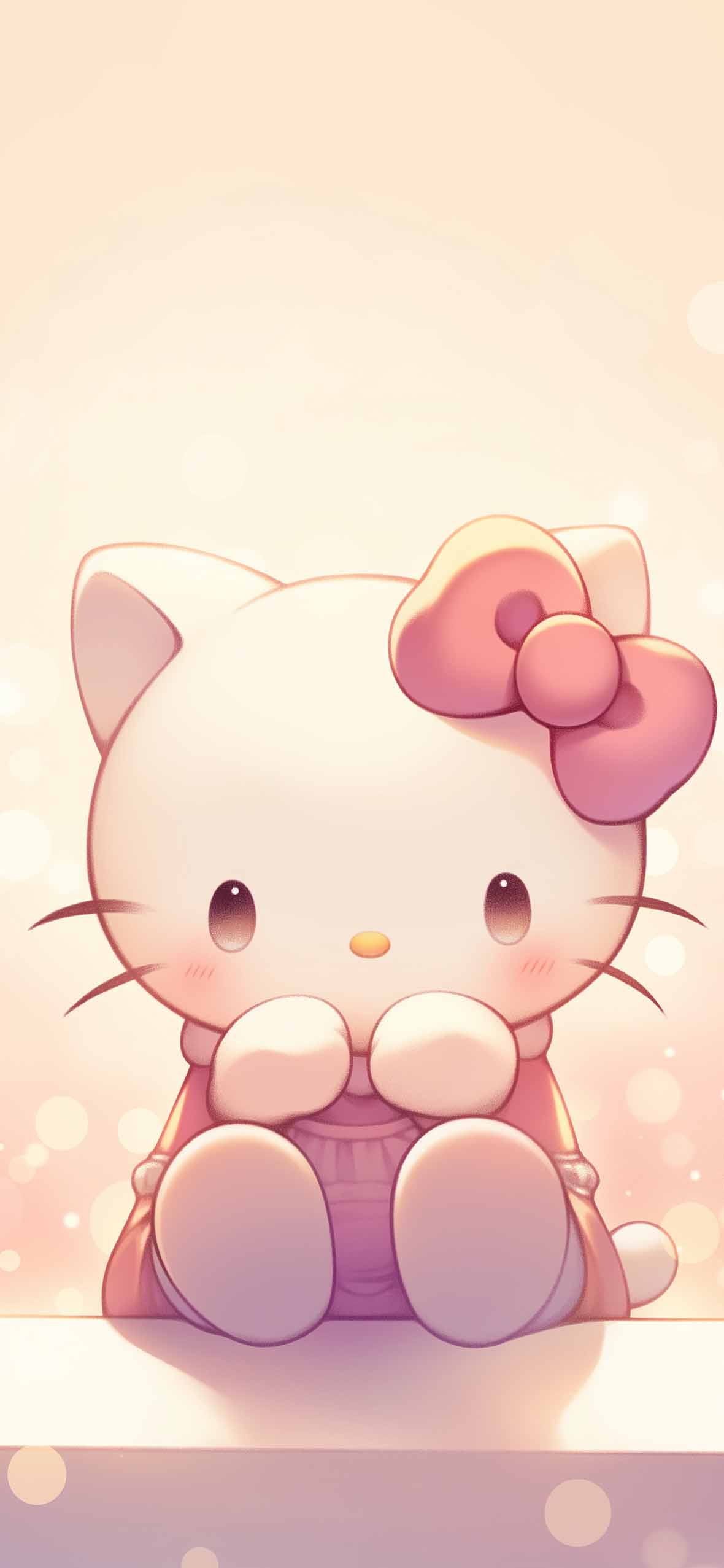 1180x2554 Cute Hello Kitty Closeup Pastel Wallpaper Wallpaper HD