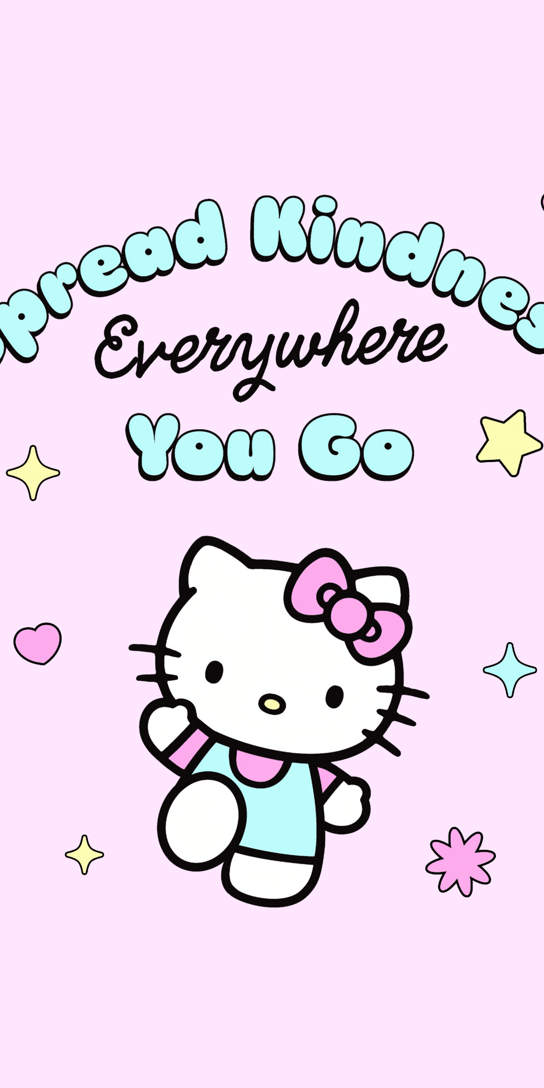 1080x2160 Spread Kindness Hello Kitty 4K Wallpaper