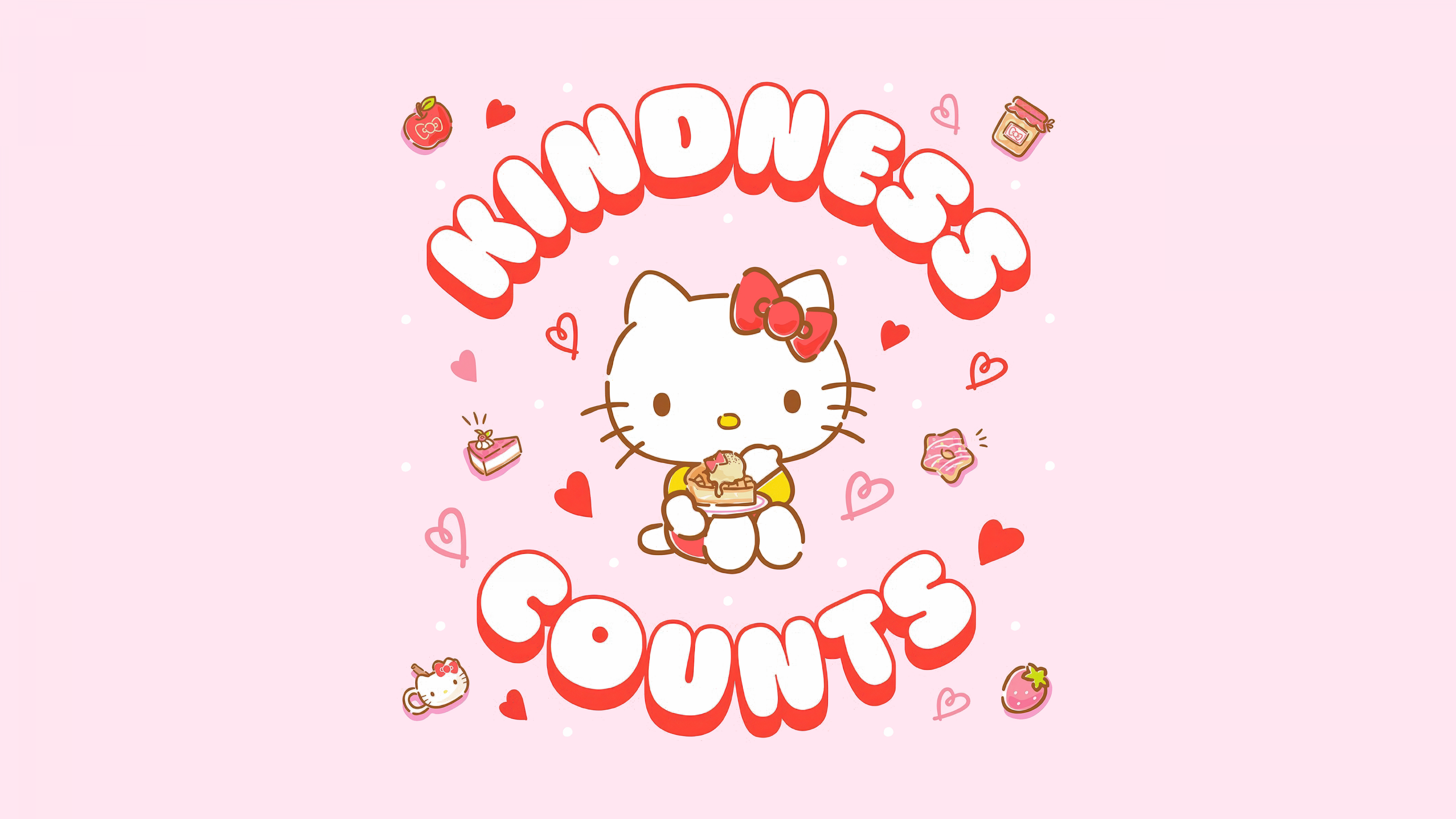 3840x2160 Hello Kitty Wallpaper 4K, Kindness, 5K, Pastel pink