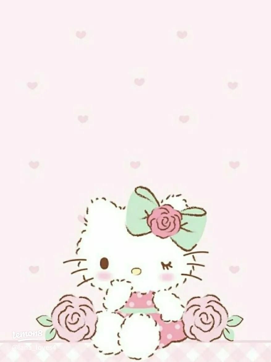 877x1169 Adorable Hello Kitty Aesthetic Wallpaper to Brighten Your Screen