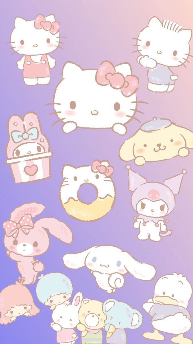 675x1200 Pastel Sanrio Wallpaper