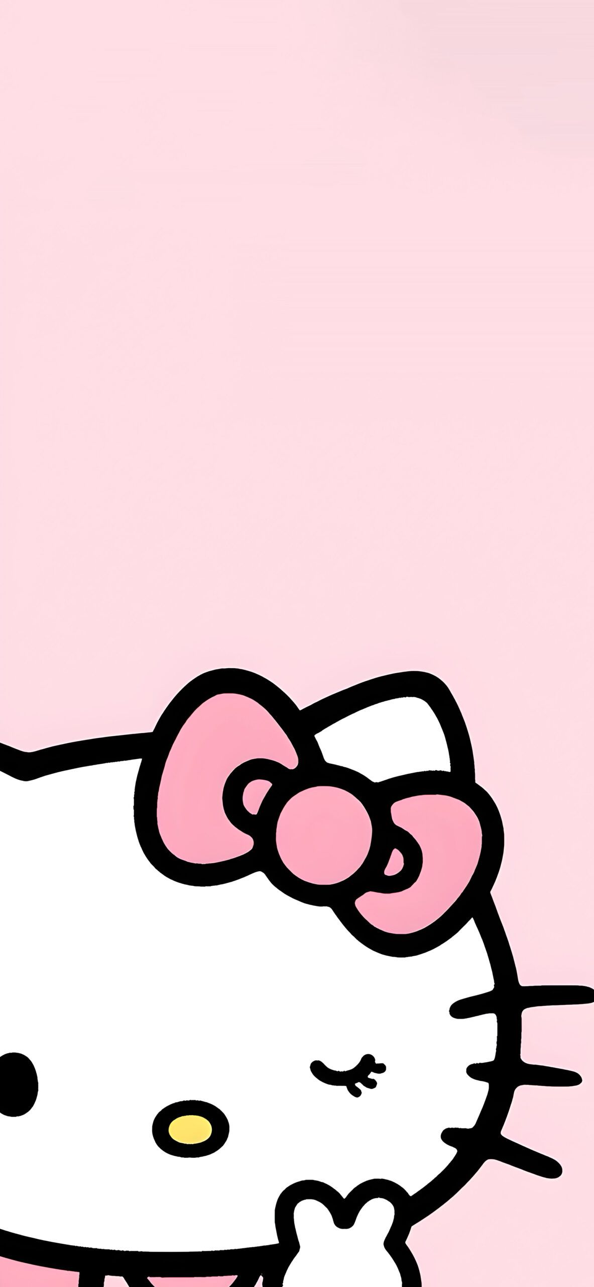 1183x2560 Hello Kitty Pink Bow Wallpaper Pink Wallpaper for iPhone