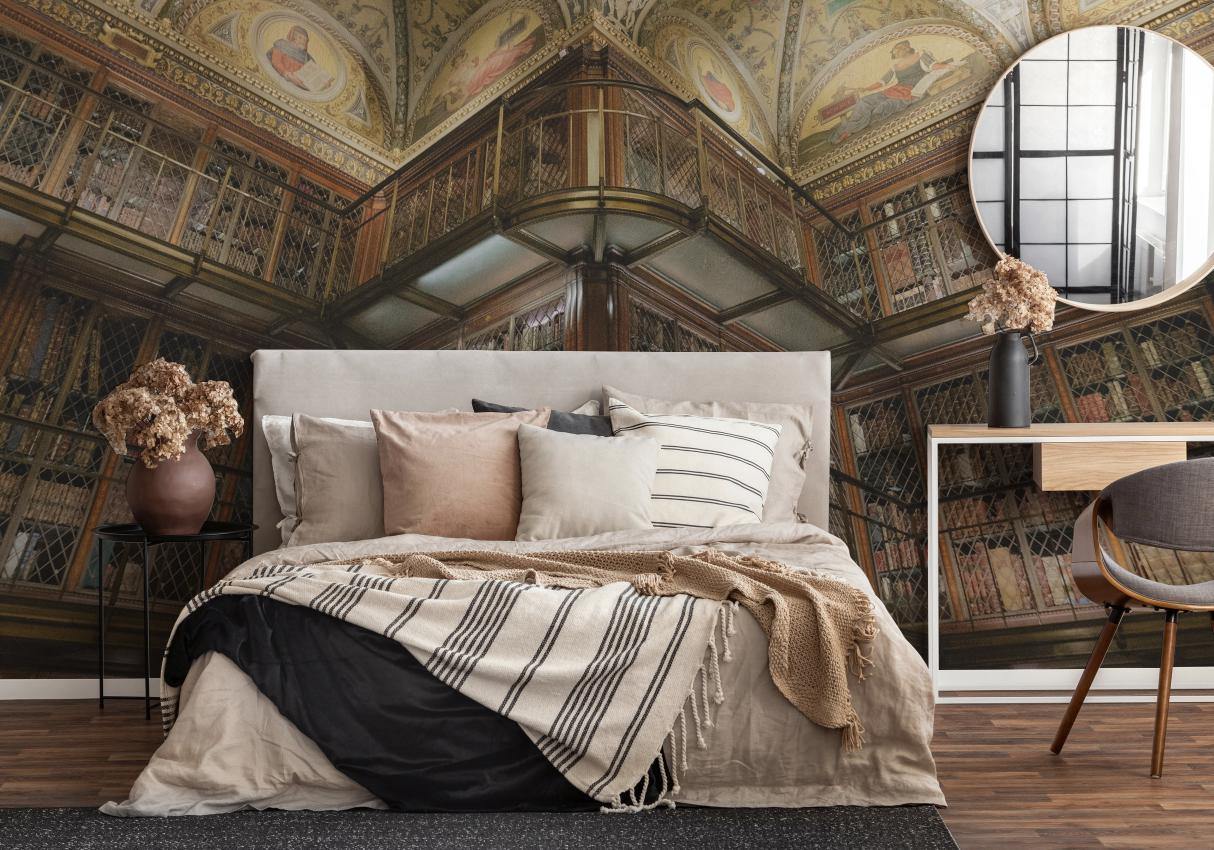 1214x850 New York Library Wall Mural