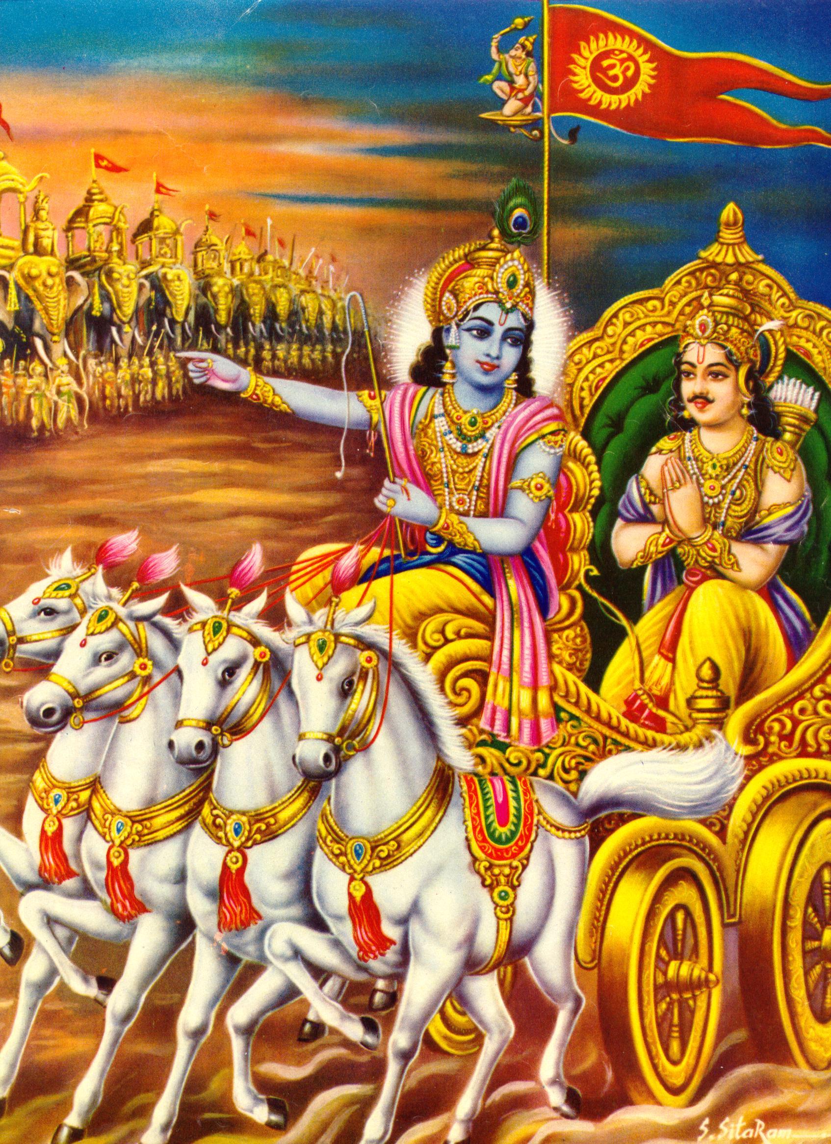 1694x2332 Lord Krishna And Arjuna HD Wallpaper