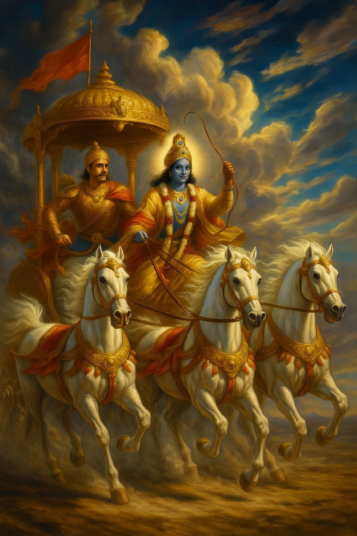 736x1104 Bhagwan Shri Krishna Arjun