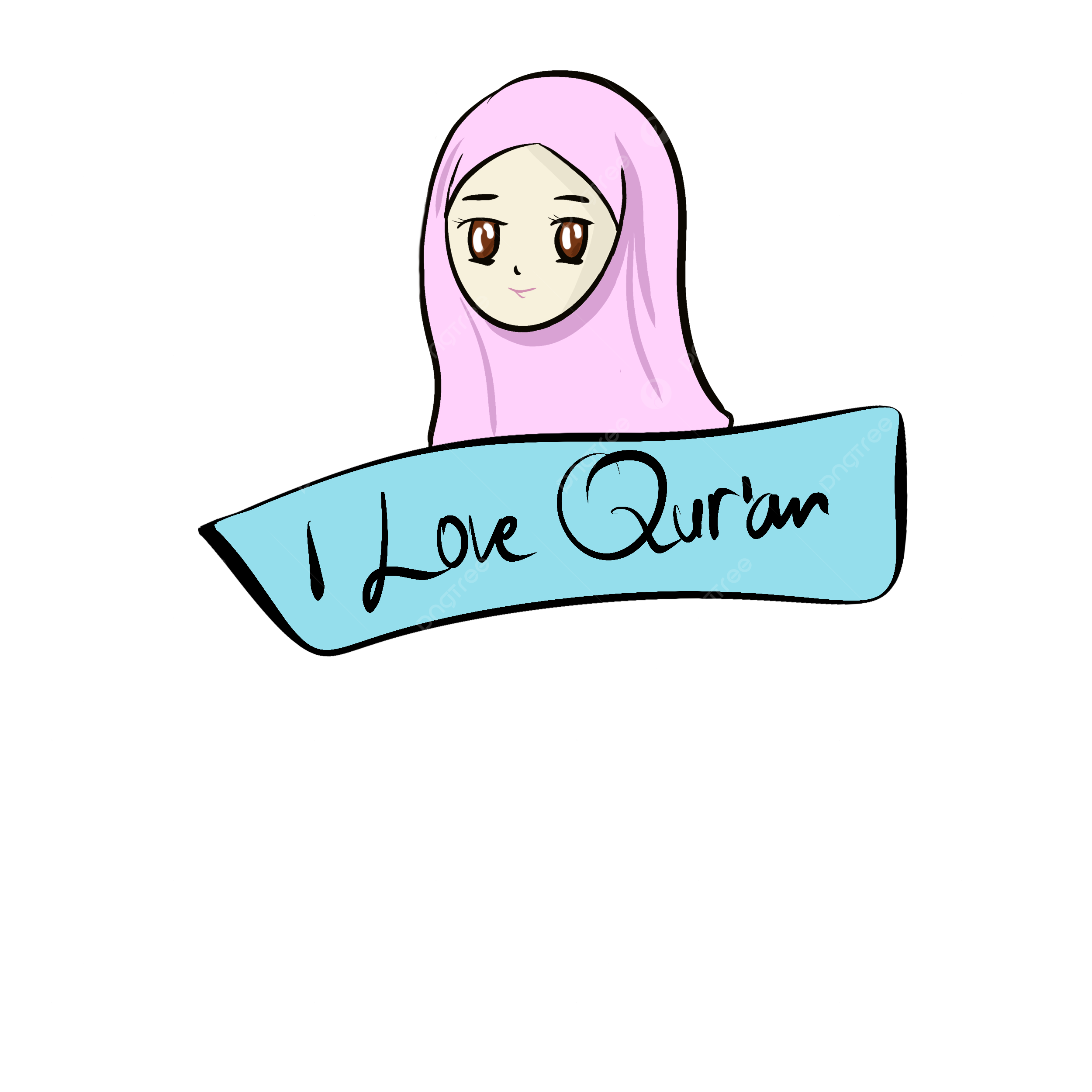 2500x2500 Gambar I Love The Koran Ukhti, Love Quran, Ukhti, Jilbab Merah Muda PNG Transparan Clipart dan File PSD untuk Unduh Gratis