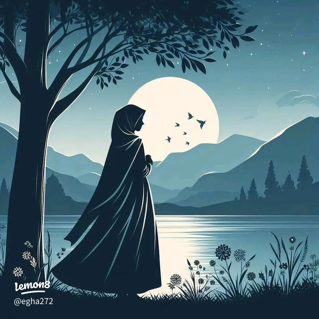 1024x1024 Foto Wanita Sholehah Estetik: Ide PP WA IG Berhijab (Samping, Belakang, Siluet)