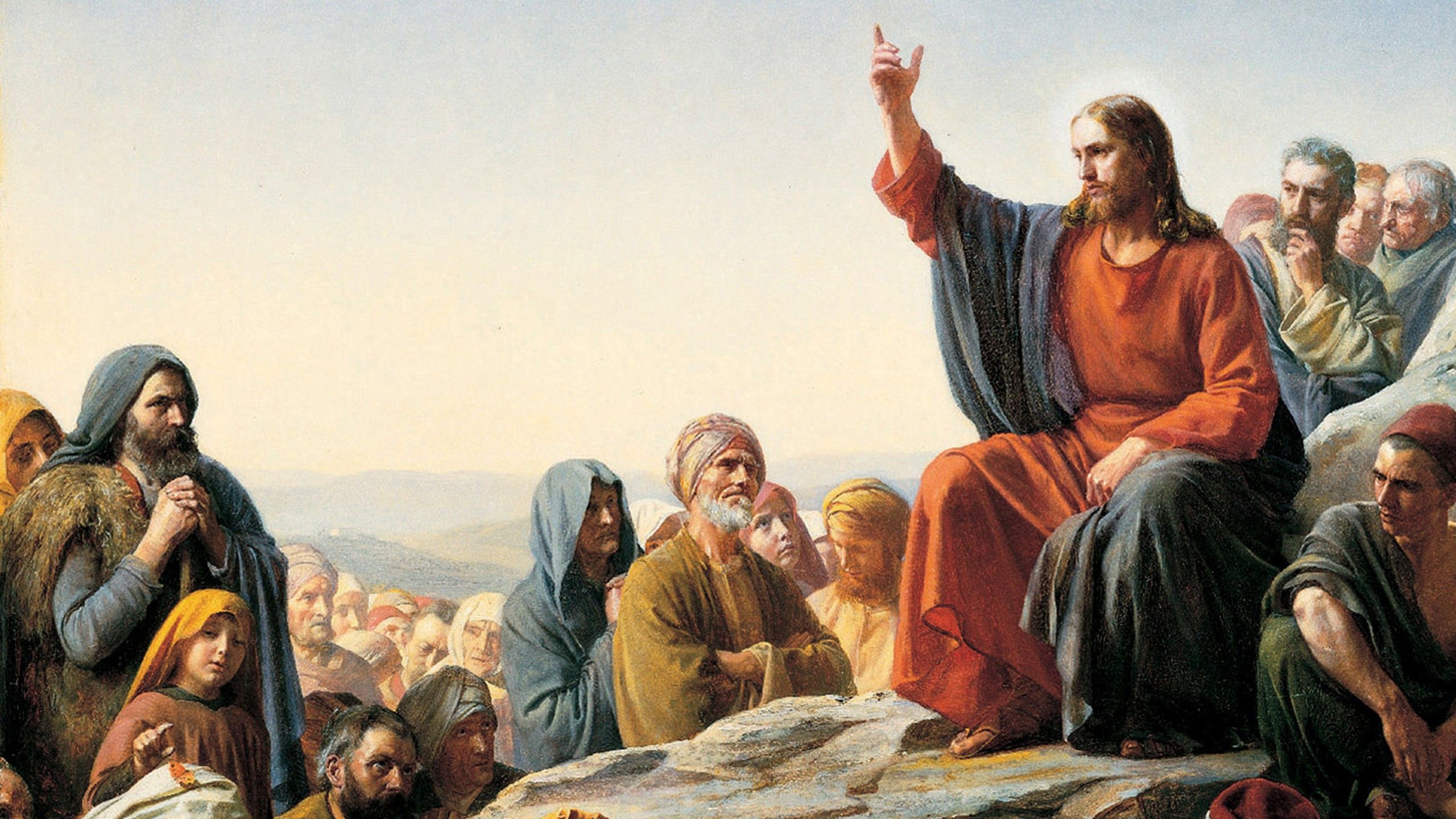 2560x1440 Jesus Is Teaching HD Jesus Wallpaper