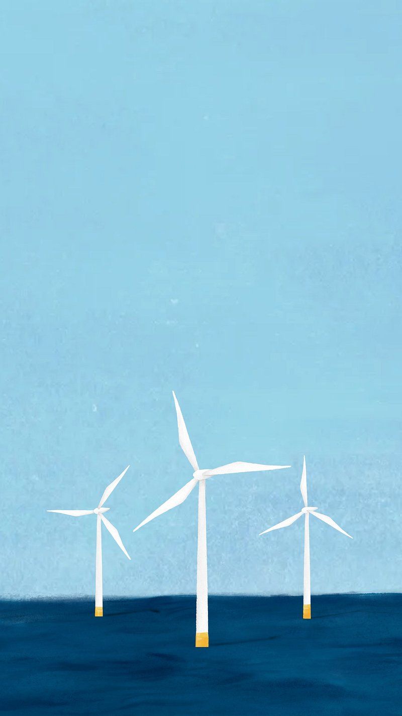 800x1422 Offshore wind energy iPhone wallpaper. Premium Photo Illustration