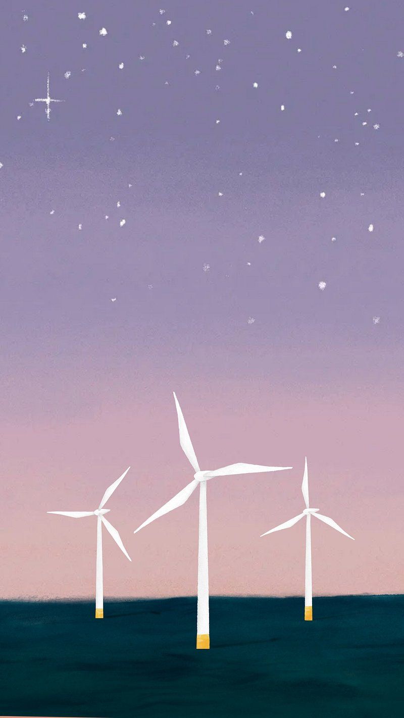 800x1422 Offshore wind energy iPhone wallpaper. Premium Photo Illustration