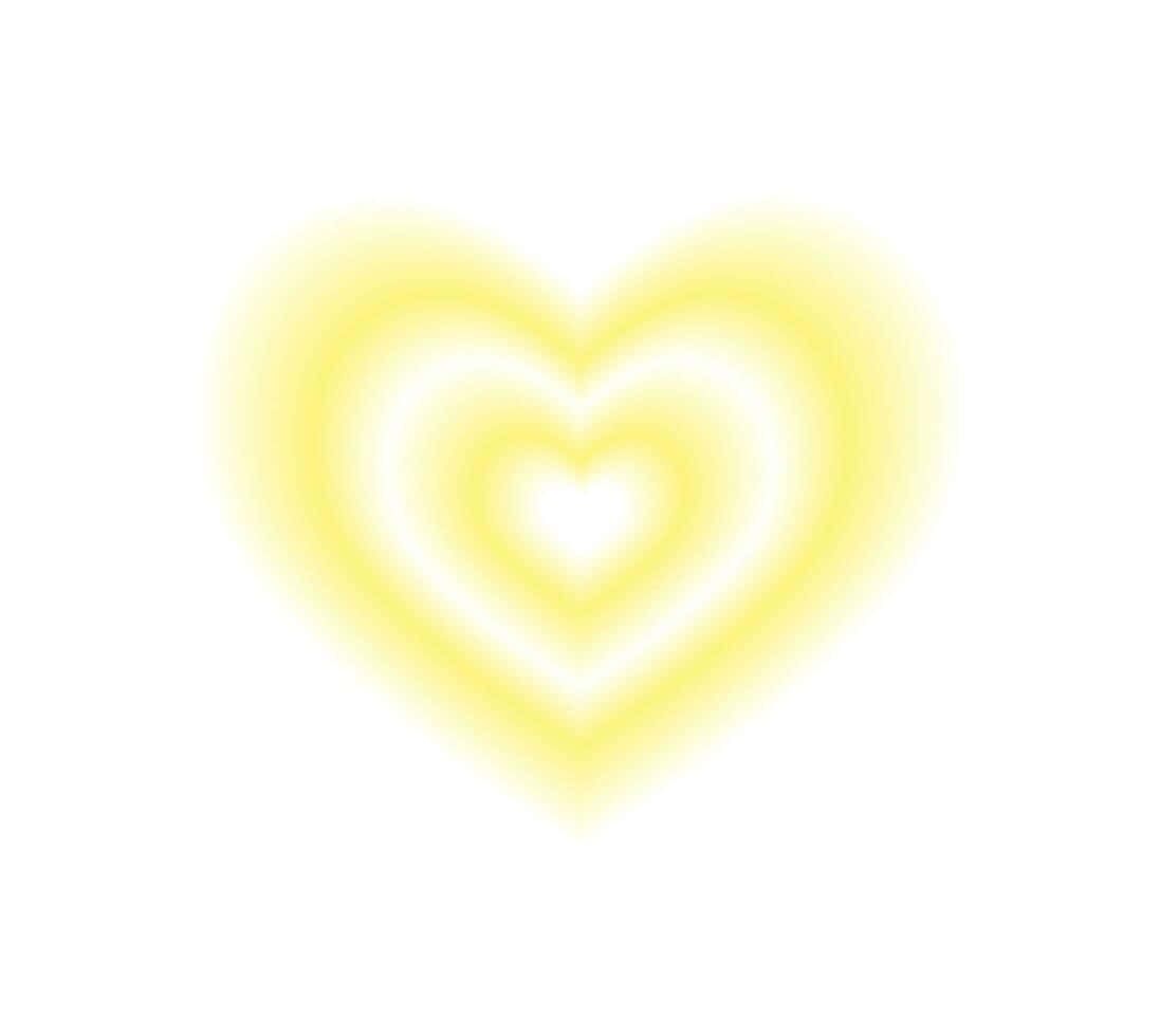 1097x980 Download Glowing Yellow Heart Aura Wallpaper
