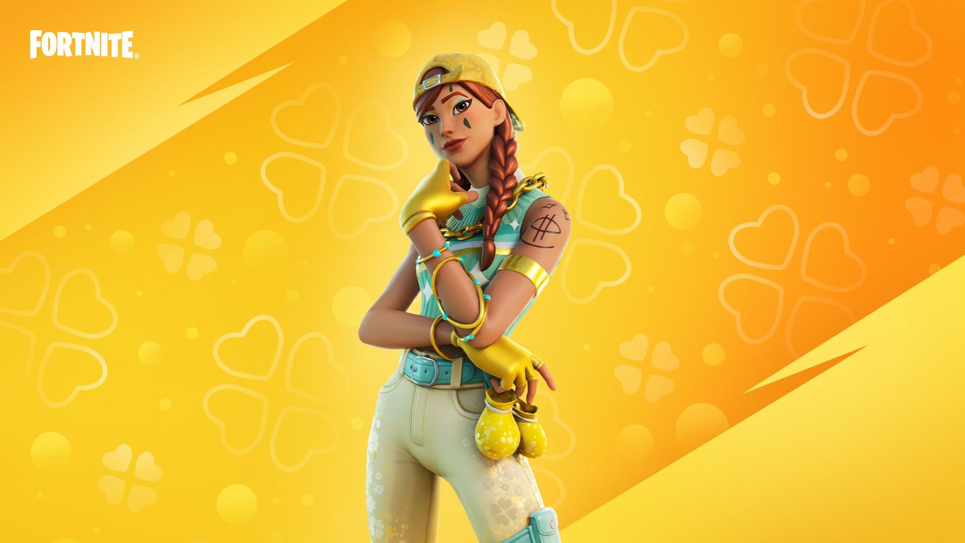 1920x1080 Yellow Aura Fortnite Skin HD Fortnite Wallpaper