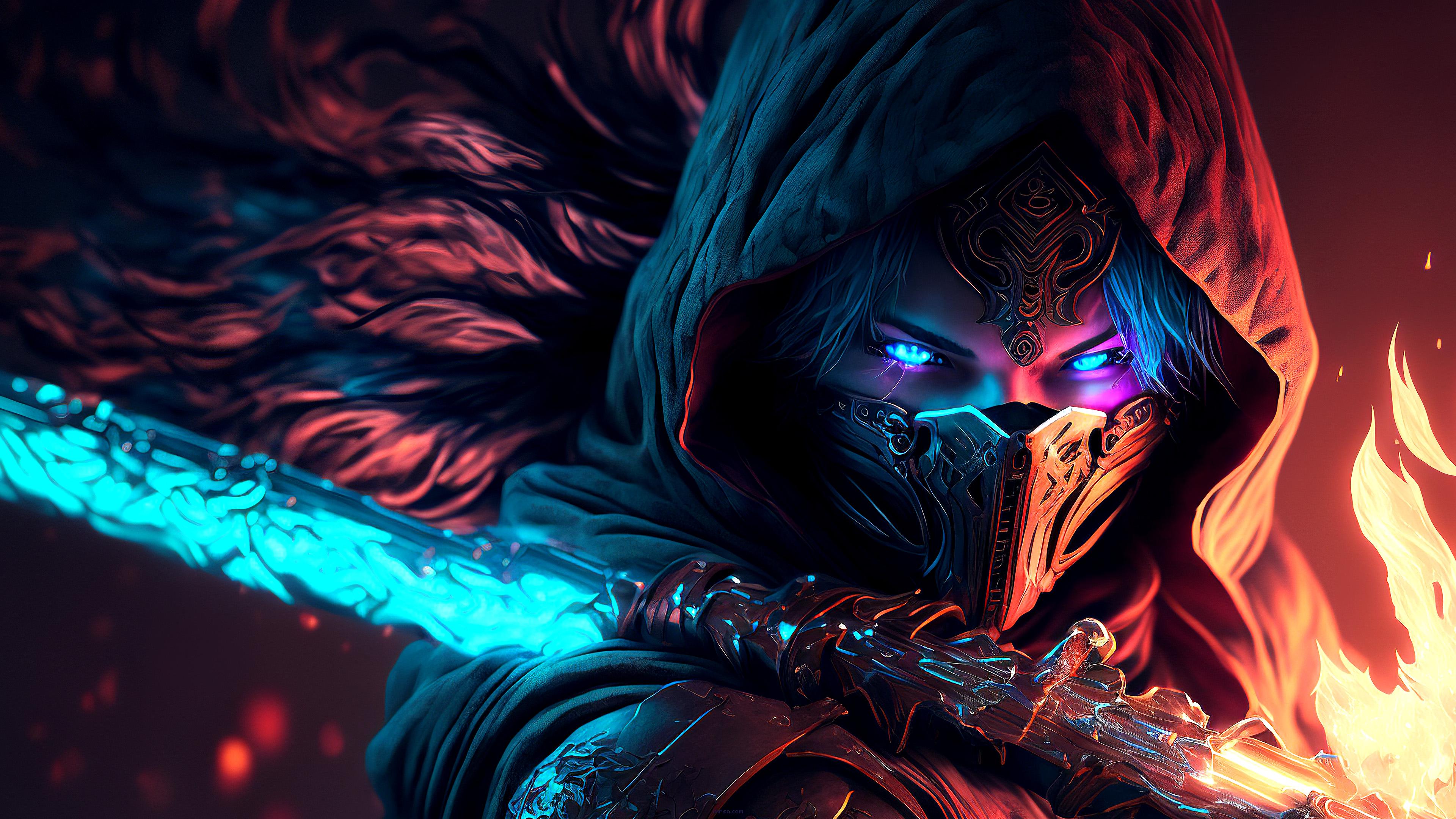 3840x2160 Cyberpunk Samurai 4K {3840x2160} by a.i