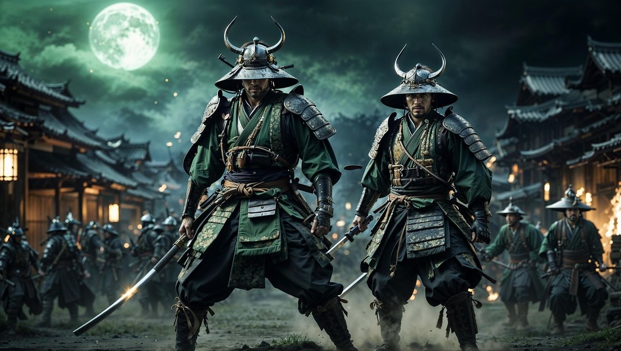1280x724 Download Ai Generated Samurai Warrior. Royalty Free Stock Illustration Image