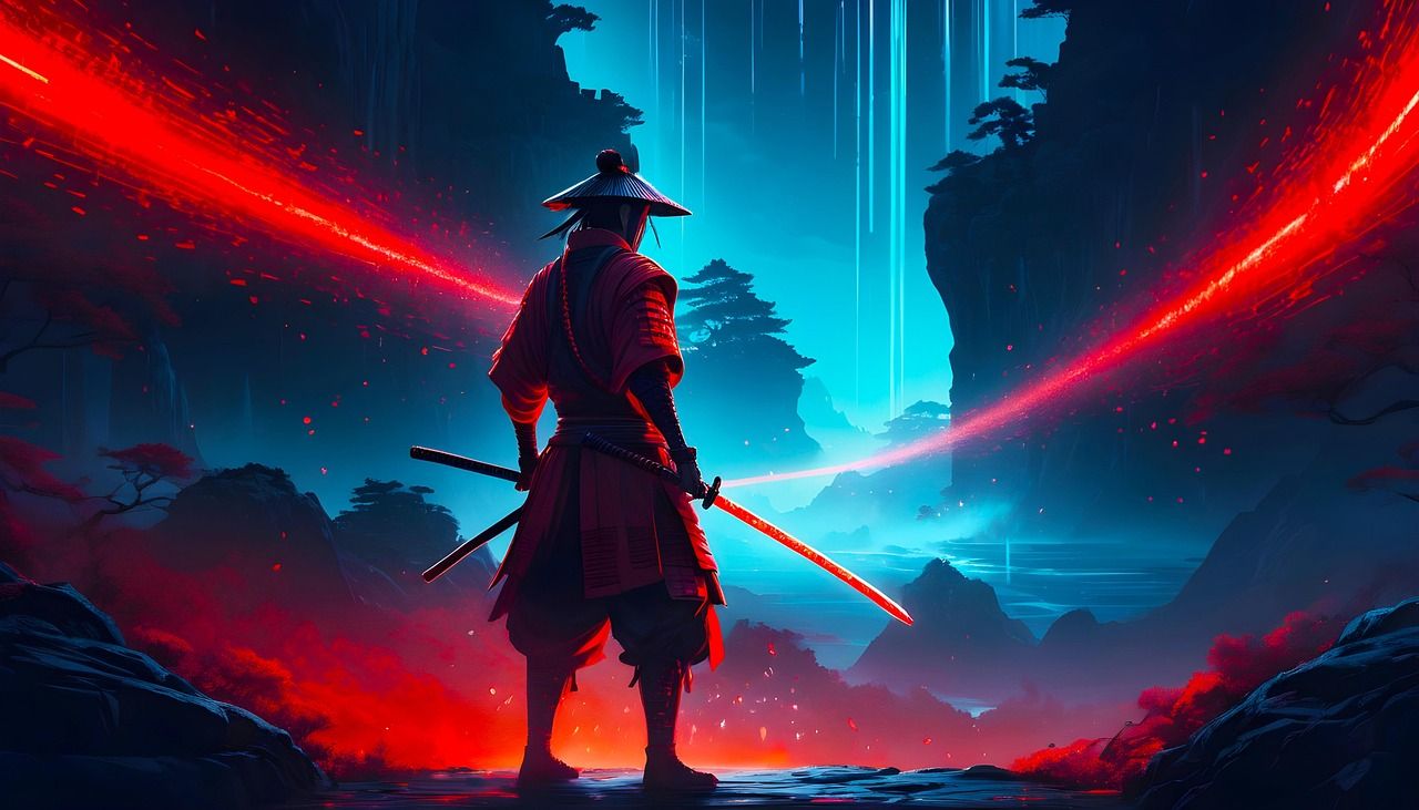 1280x731 Download Ai Generated Ninja Samurai. Royalty Free Stock Illustration Image