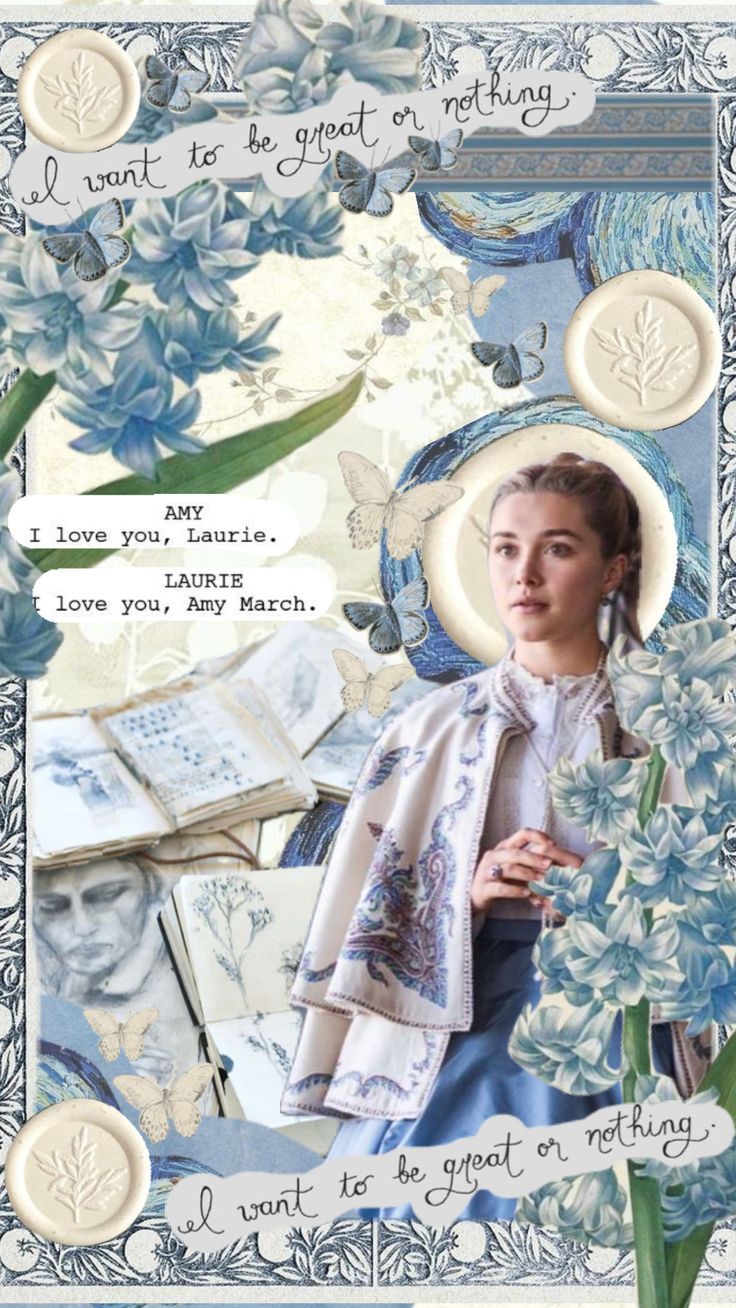 736x1308 amymarch #littlewomen #aesthetic #wallpaper #nature #movie #cinema #movieedit #jomarch #amy #jo #laurie #wallpaper #blue #lightacademia #pastel #vintage