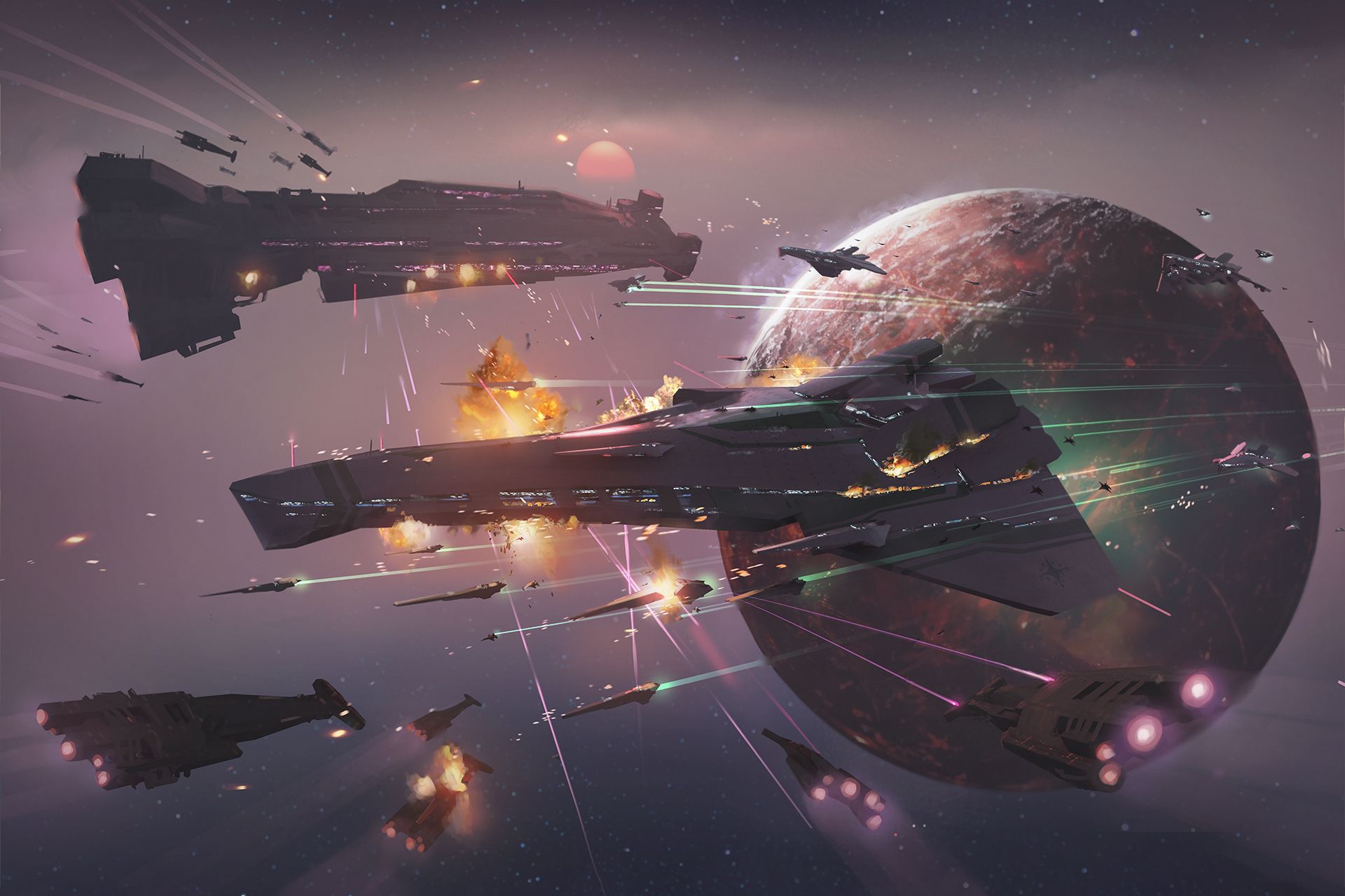 1920x1280 Download Battle Spaceship Sci Fi War HD Wallpaperx1280