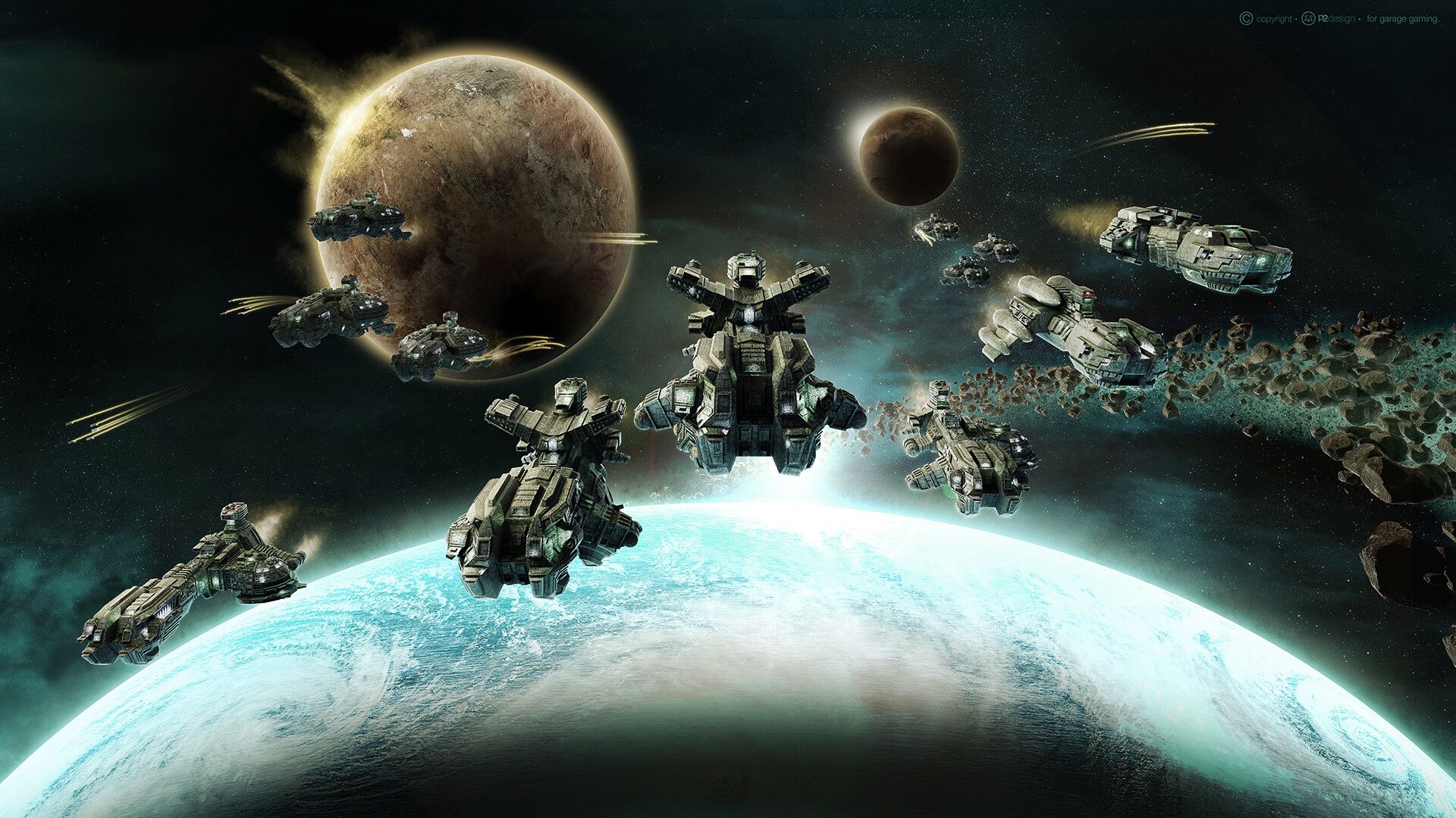 1920x1080 FINISHED Fleet (Blender v 2.71 Splash) a Splash in Amsterdam Artists Community