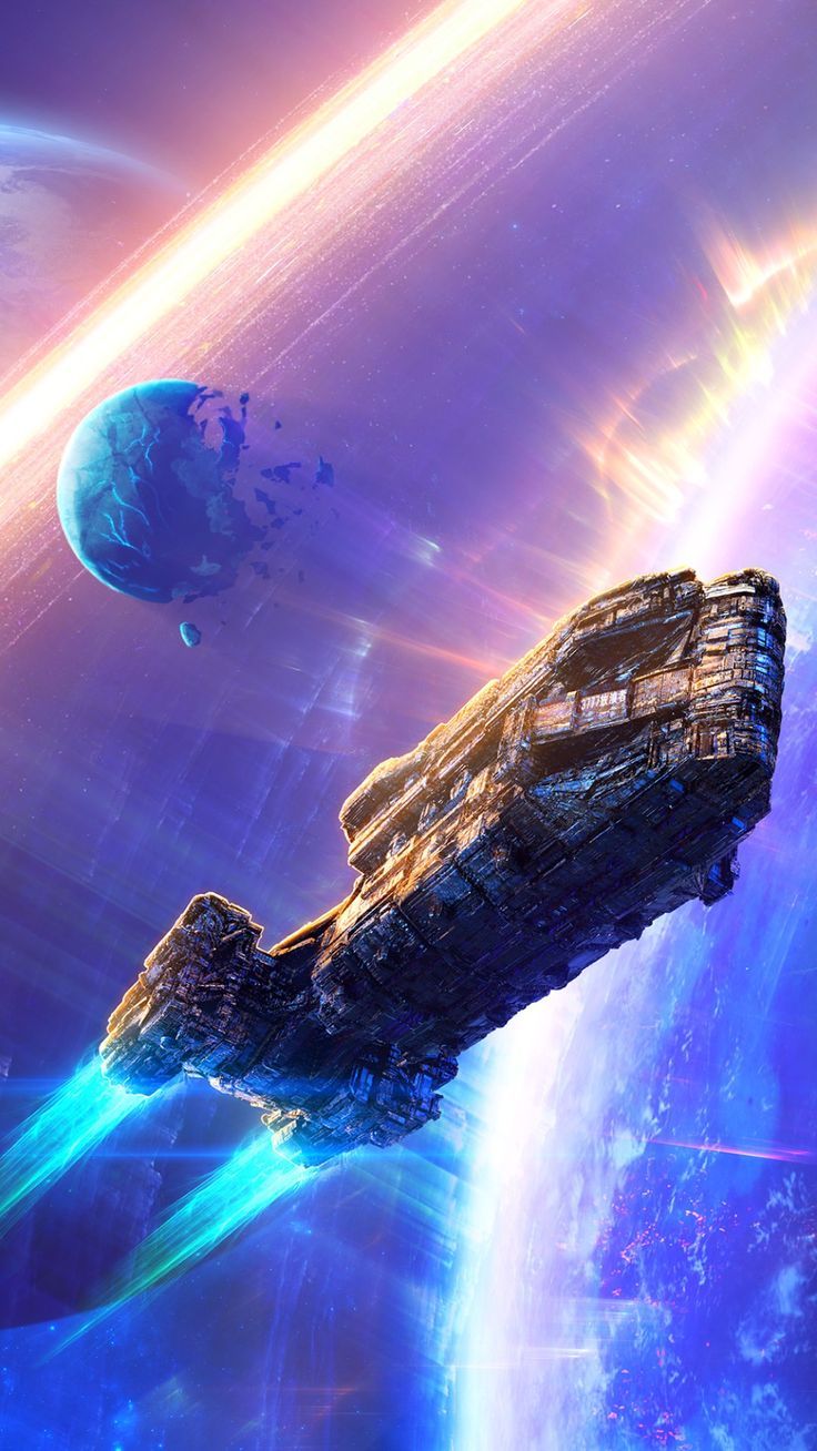 736x1308 Scifi Fantasy Art: Space Ship Floating in the Sky. Galaxy ship wallpaper, Starship wallpaper, Space