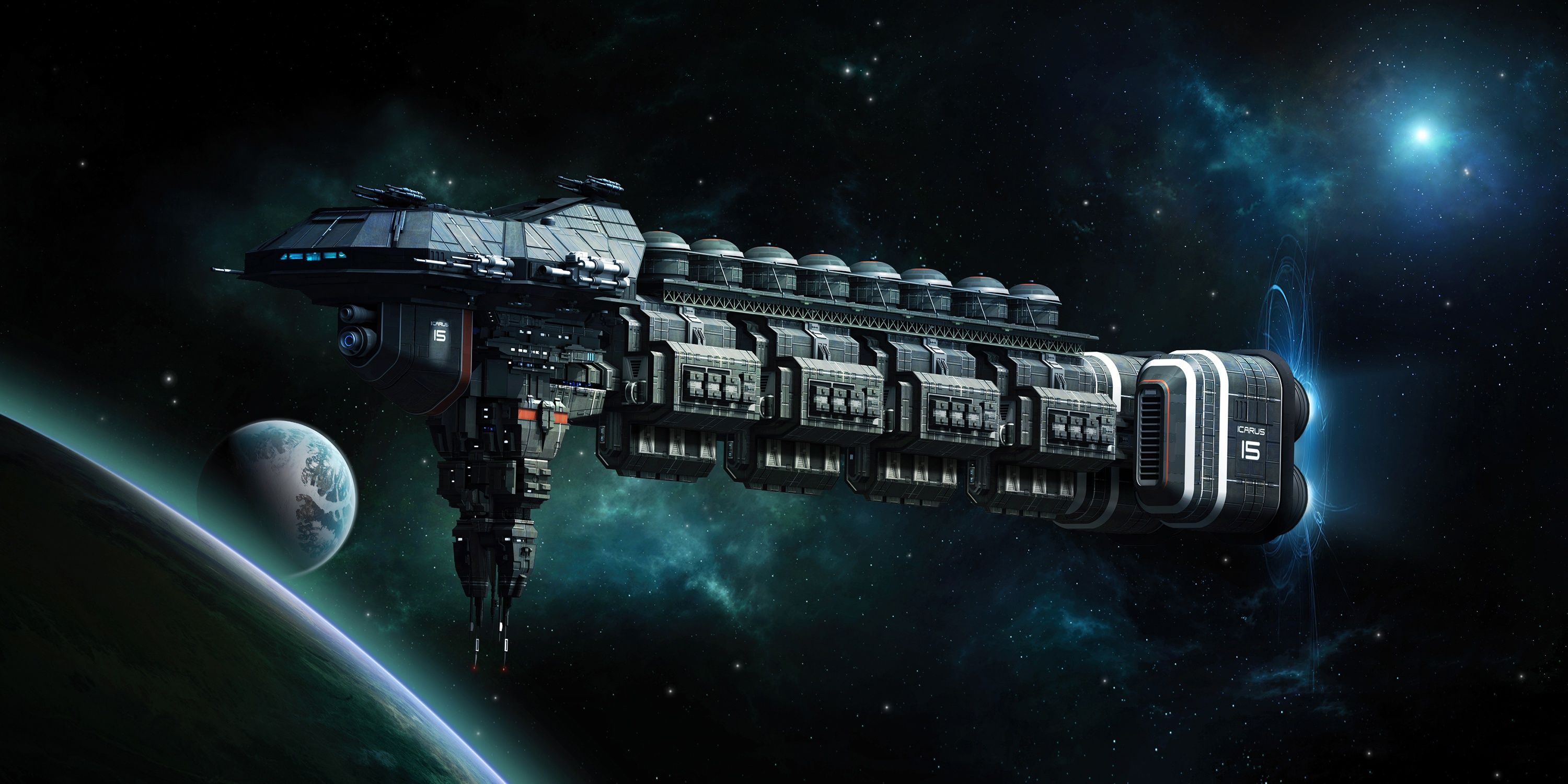 3000x1500 Free space, stars 2K wallpaper for desktop and phone