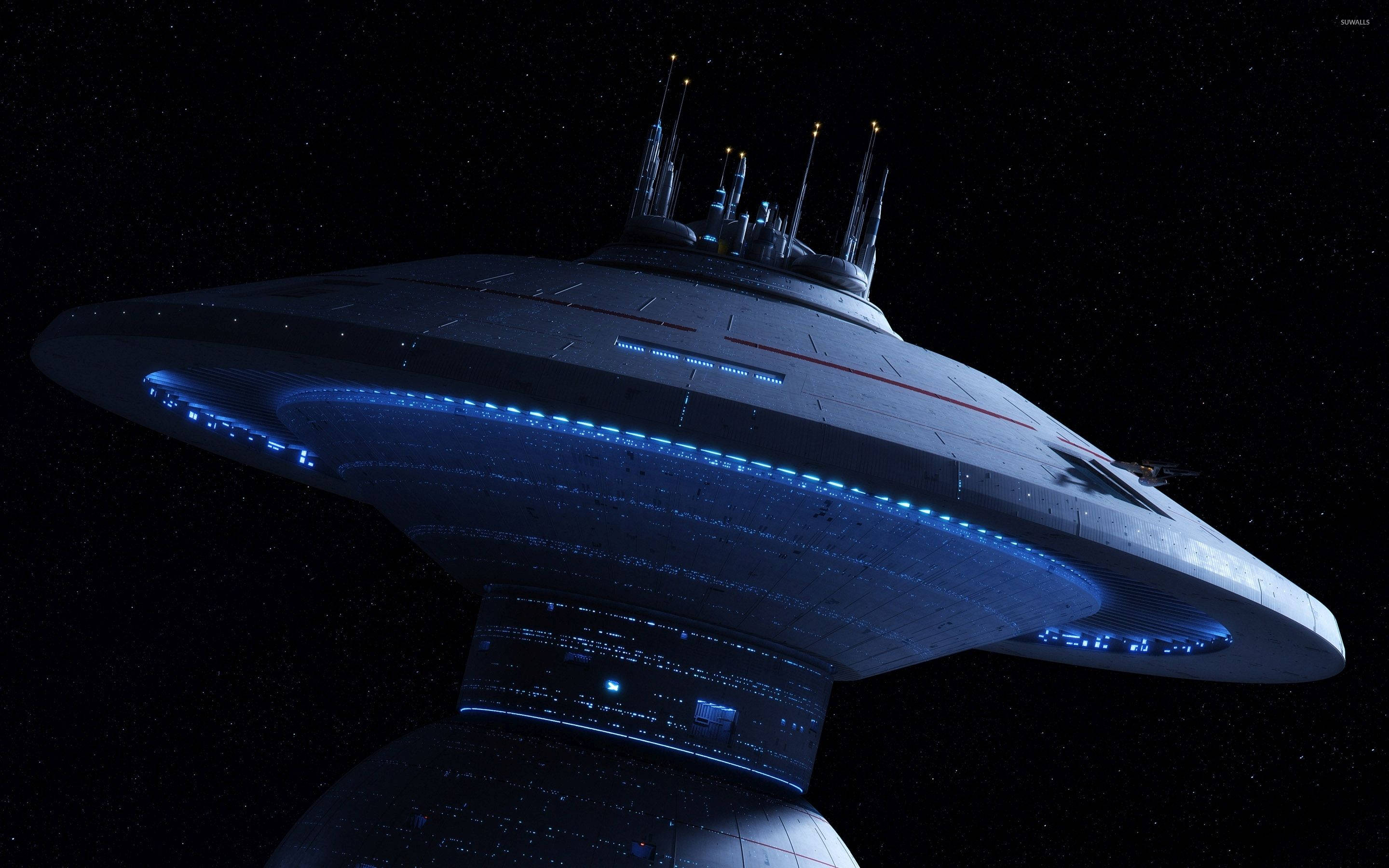 2880x1800 Download The Iconic Space Dock of Star Trek's Utopia Planitia Fleet Yards Wallpaper