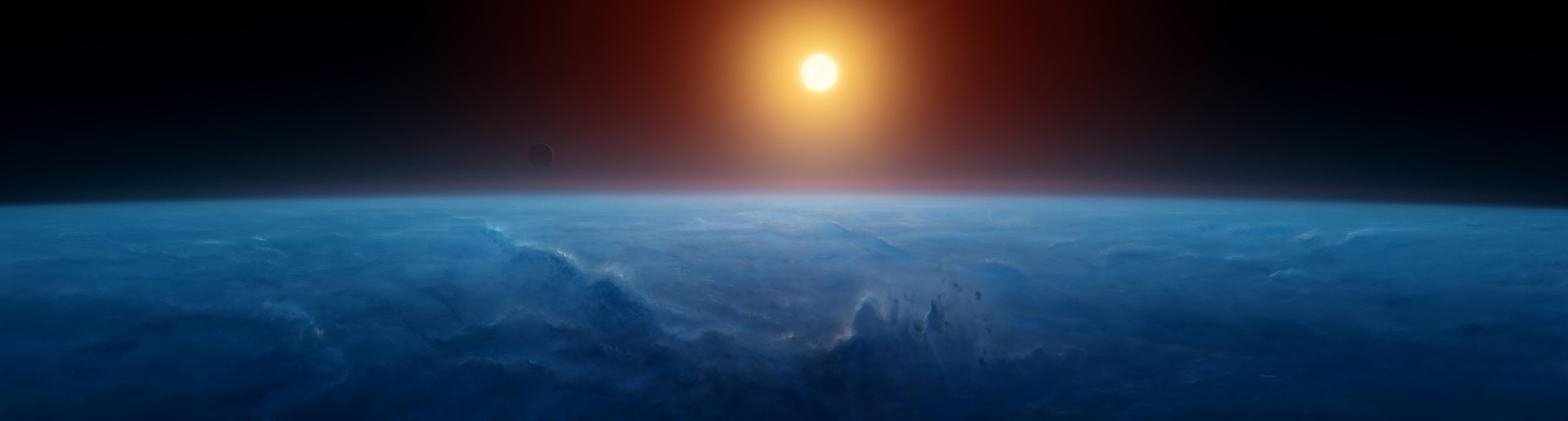 5360x1440 Not sure how much interest there is in these, but I made (cropped) a wallpaper for those of us with an ultrawide and a normal monitor