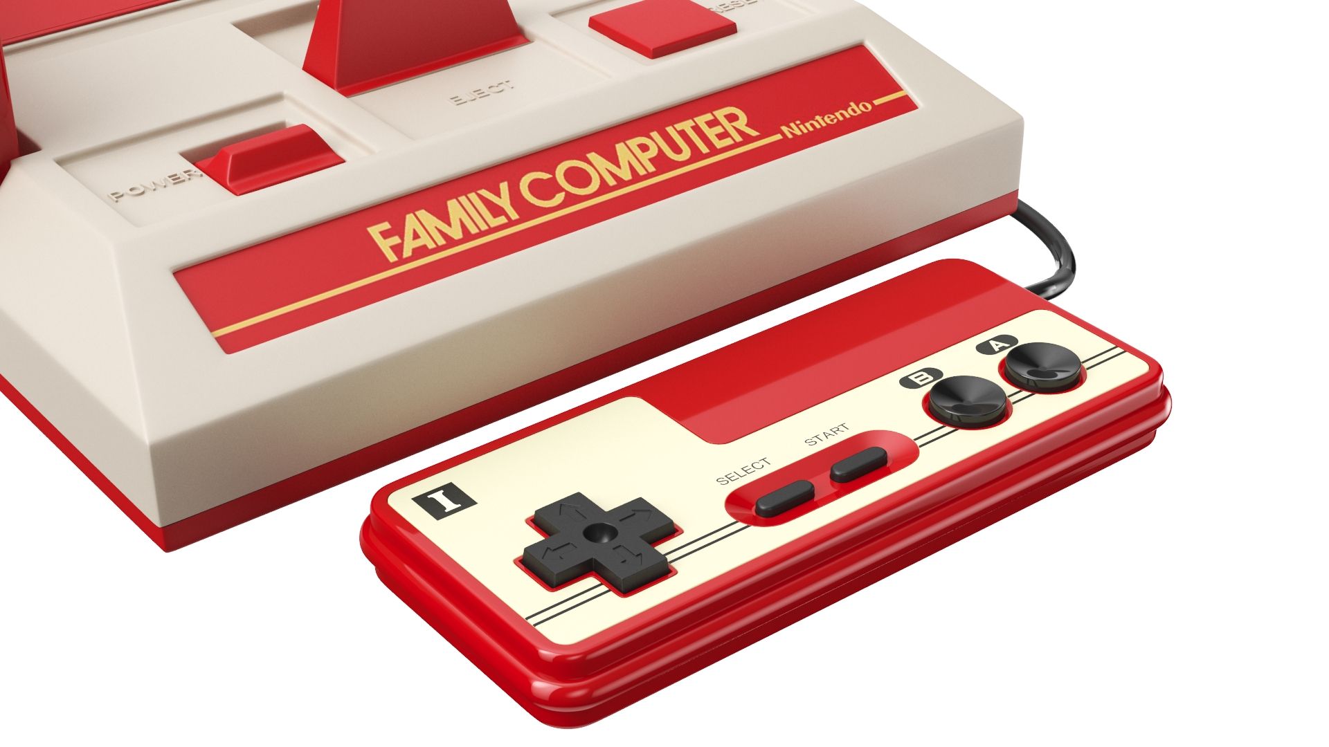 1920x1080 Nintendo Family Computer 3D Model $39 - .max .fbx .obj
