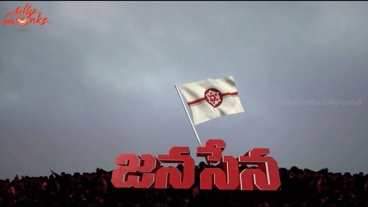 1280x720 Download Janasena Party White Flag Wallpaper