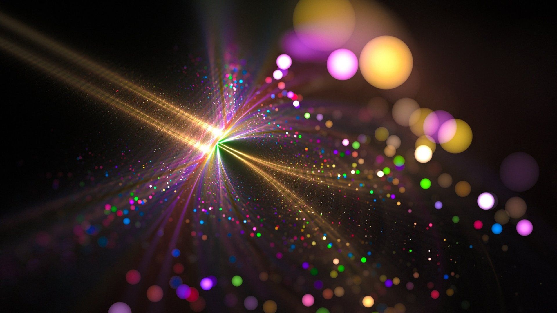 1920x1080 Vibrant Glitter Glow: Abstract Bokeh Light HD Wallpaperx1152
