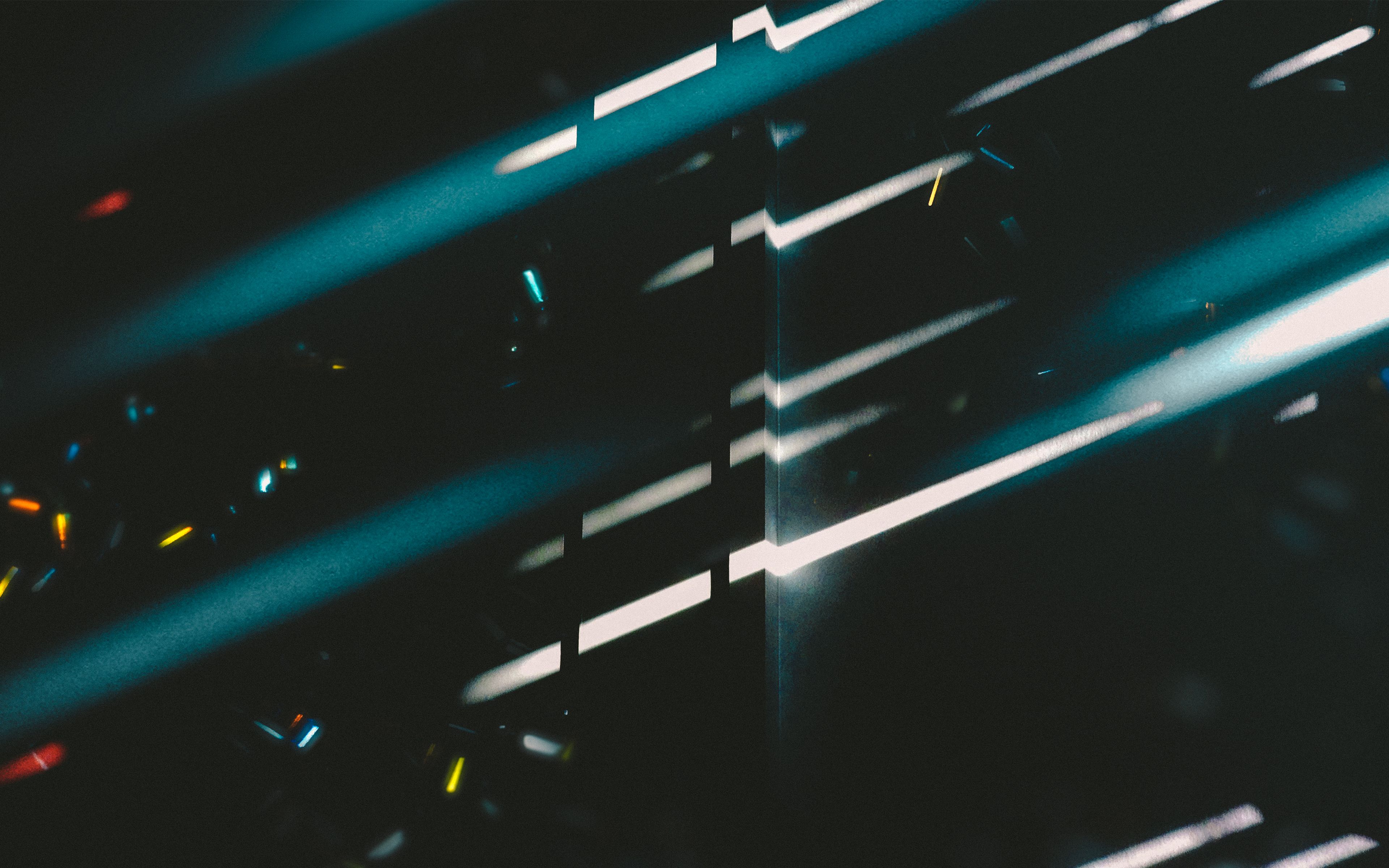 3840x2400 Wallpaper Black and Blue Light Effect, Background Free Image