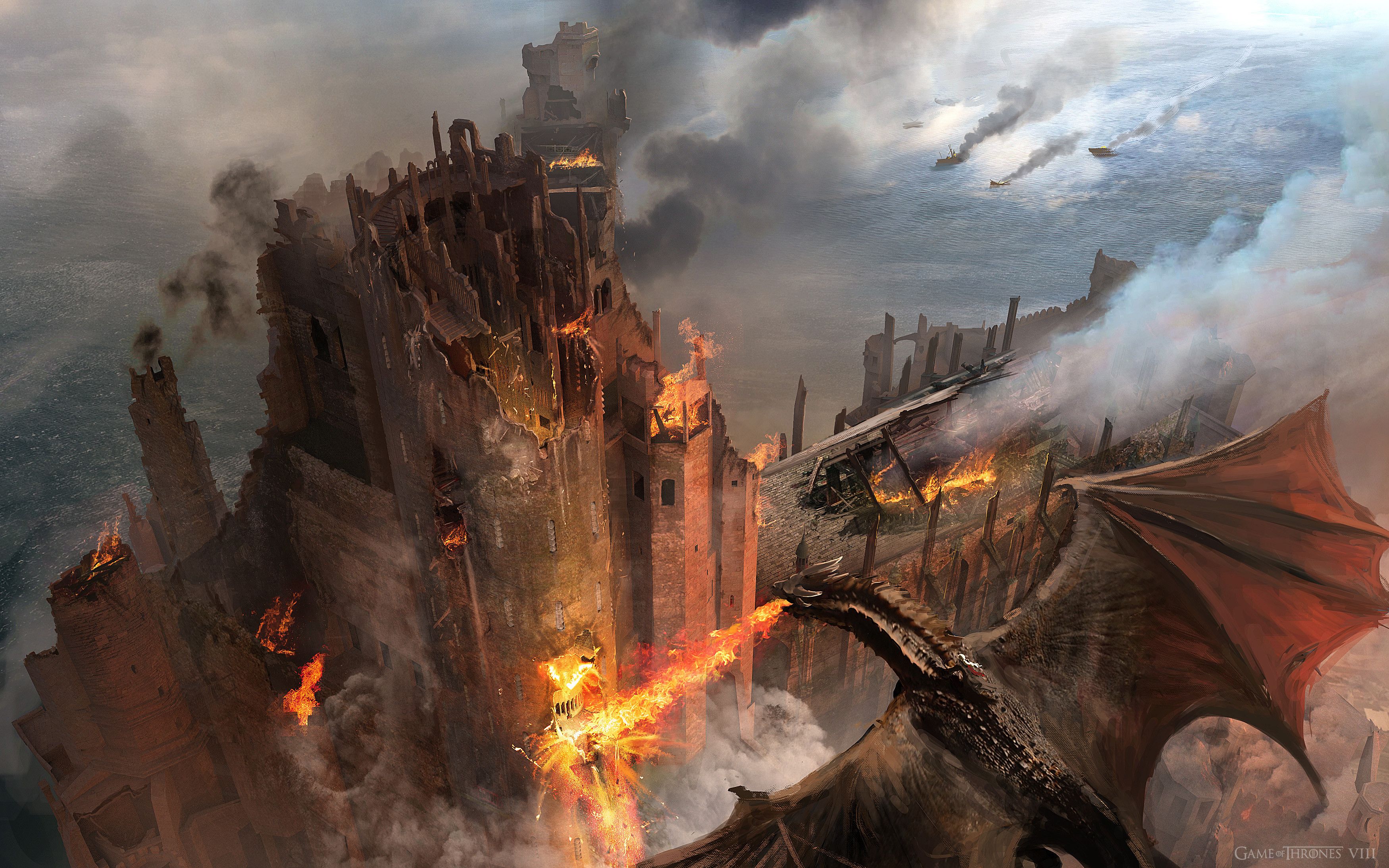 3500x2188 The Artwork of Kieran Belshaw Red Keep Tower