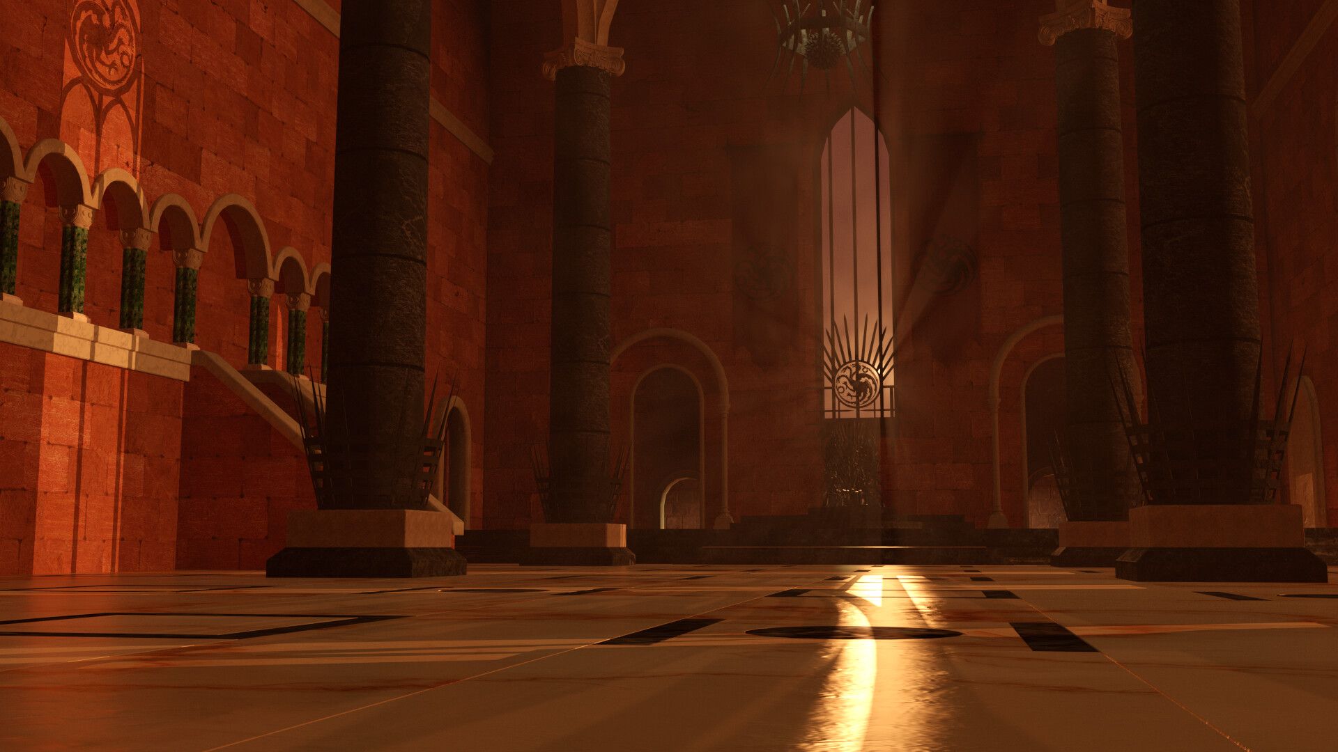 1920x1080 Great hall of red keep