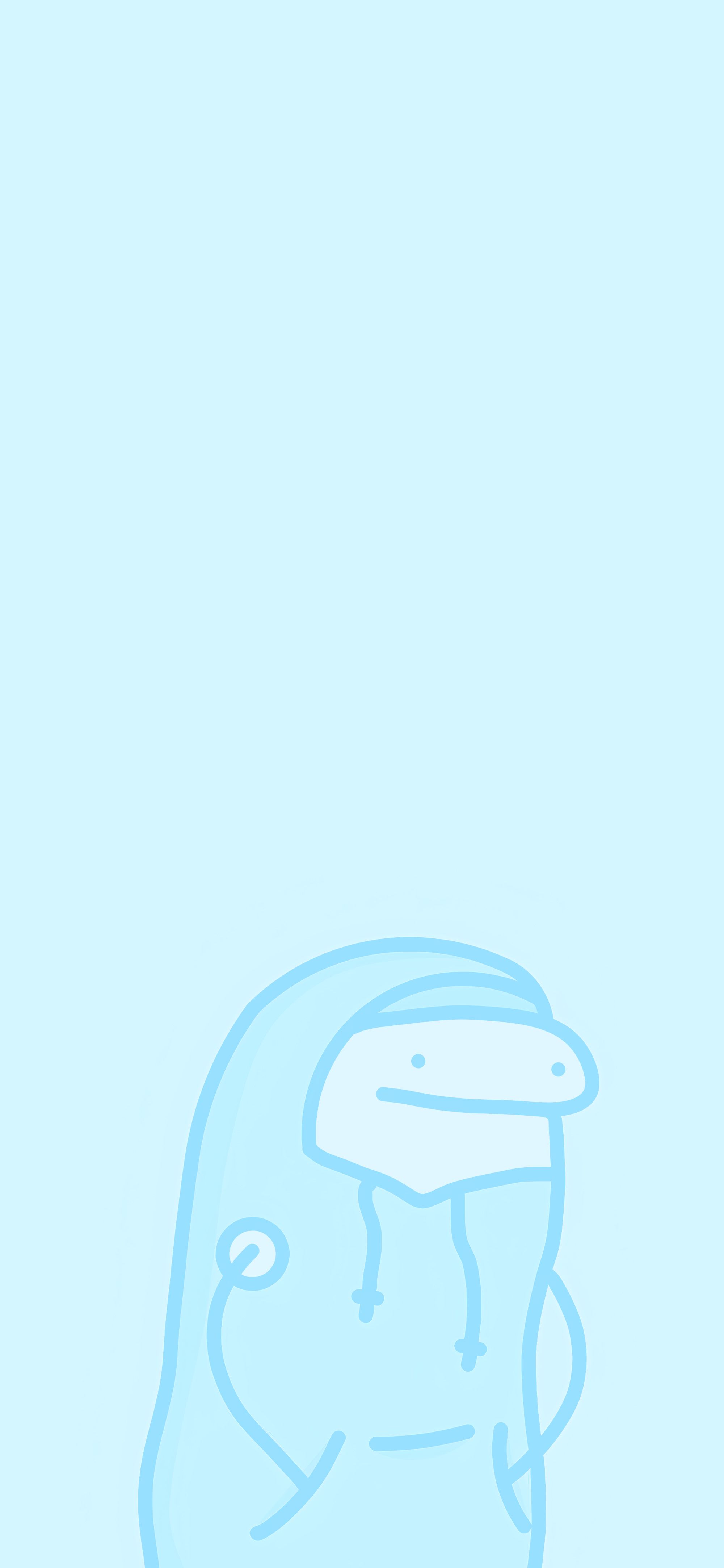 2000x4329 Minimalist Meme Flork Character Wallpaper Meme Wallpaper