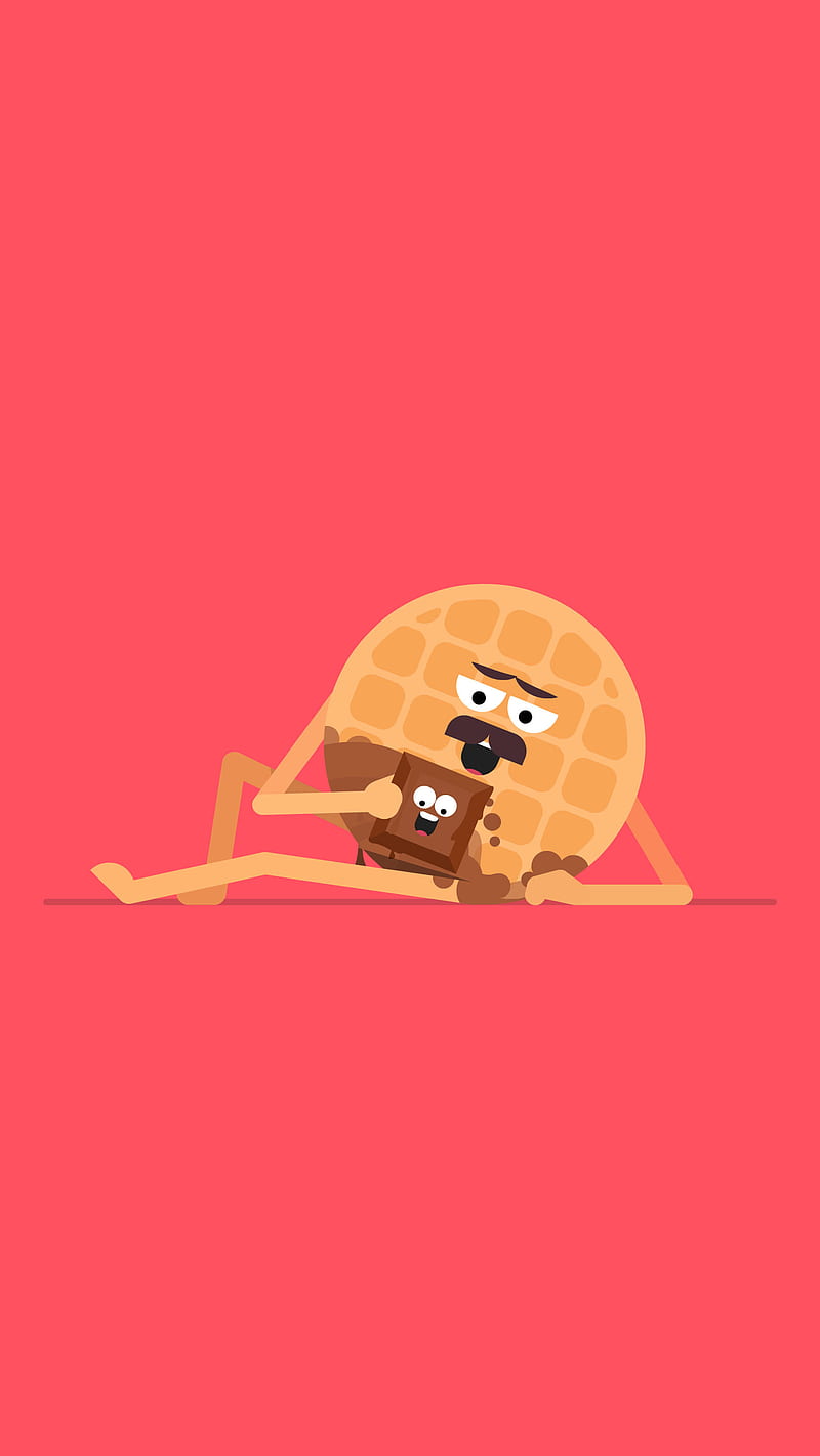 800x1422 Hot Waffle Man, Framesequence, Hot, cool, cute, flat, funny, humor, meme, minimalist, HD phone wallpaper