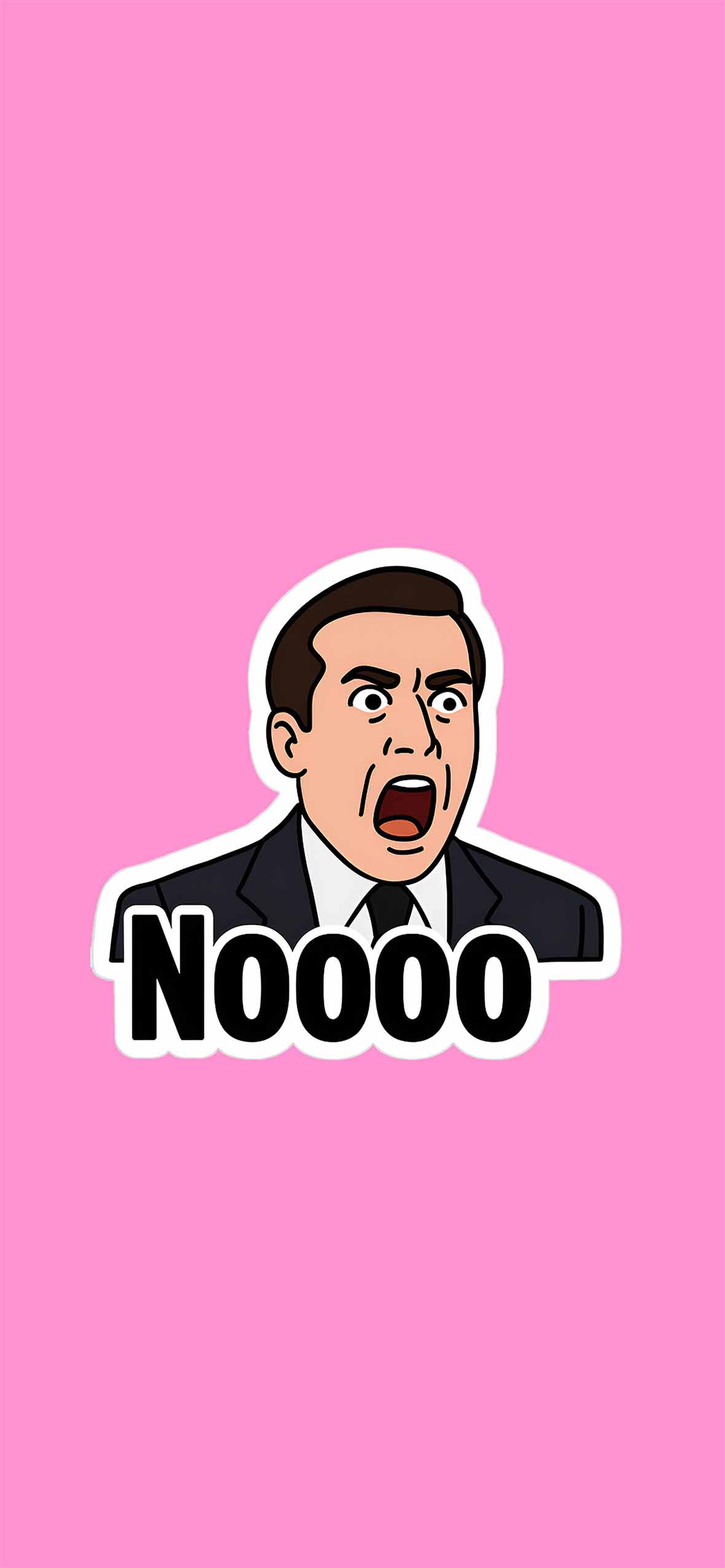 1180x2553 Office Noooo Meme Wallpaper Pink Wallpaper iPhone
