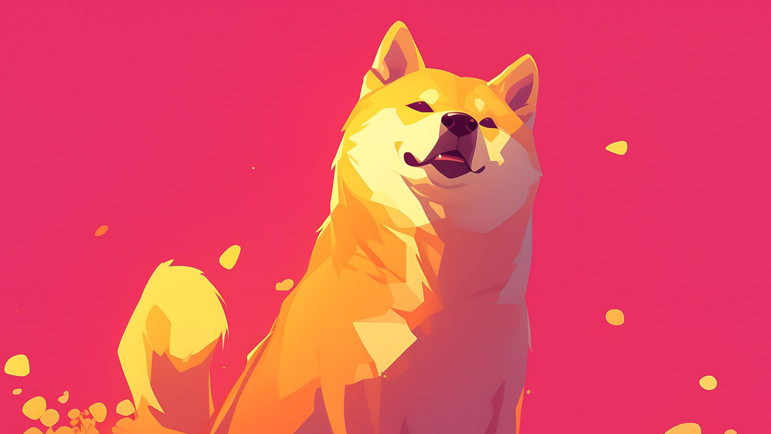 1536x864 Aesthetic Doge Red Meme Desktop Wallpaper Wallpaper 4K